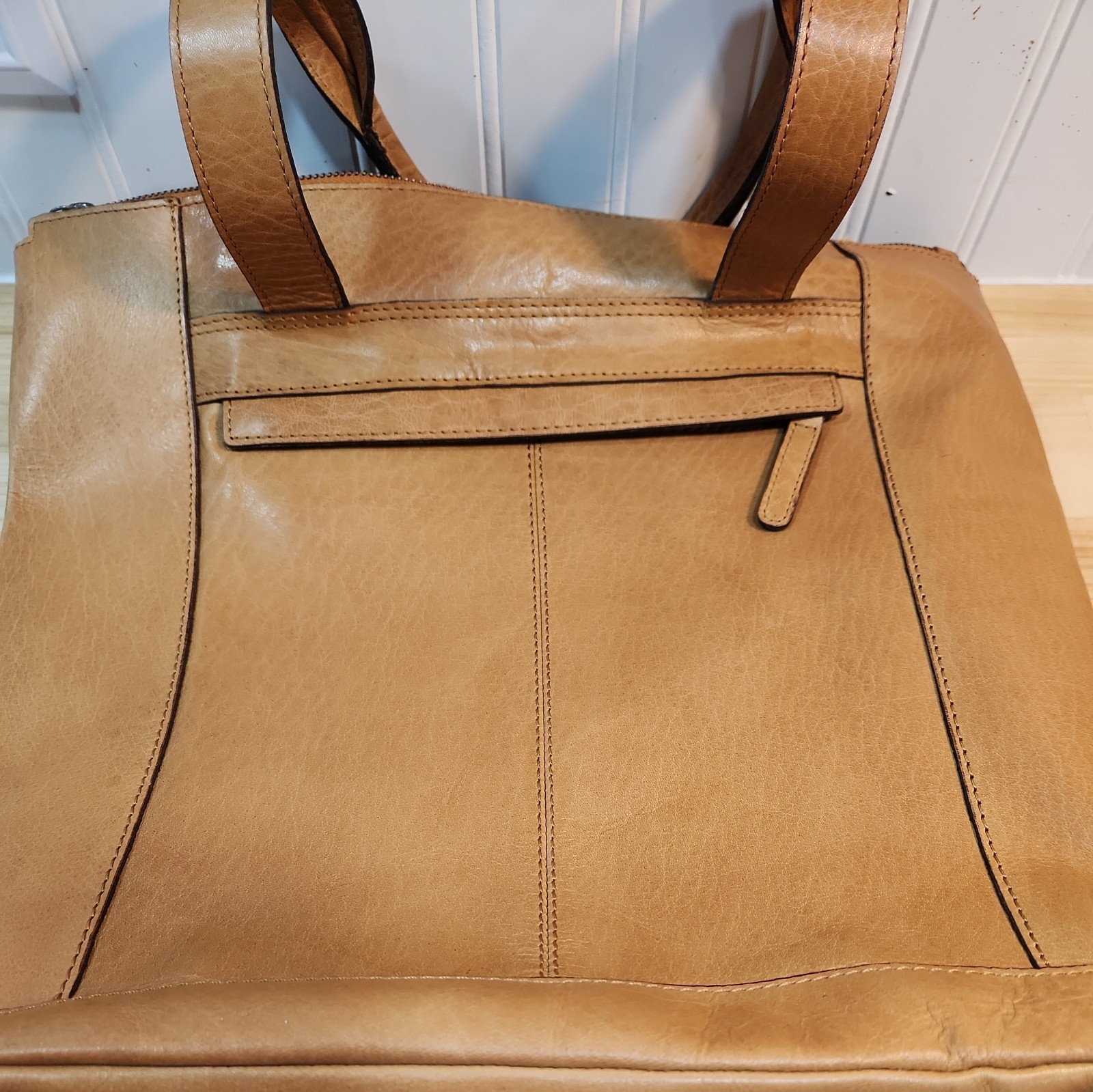 Wild West Los Angeles Brown Large Tote Bag Zip Closure Pockets Boho Indie