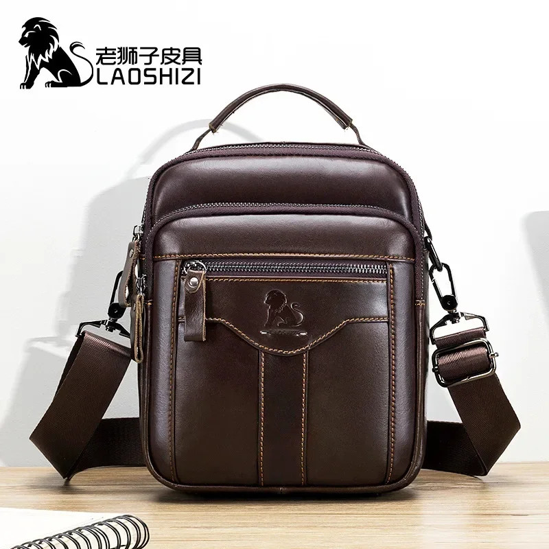 New Handbag Men’S Bag Genuine Leather Shoulder Bag Husband Luxury Design Messeng