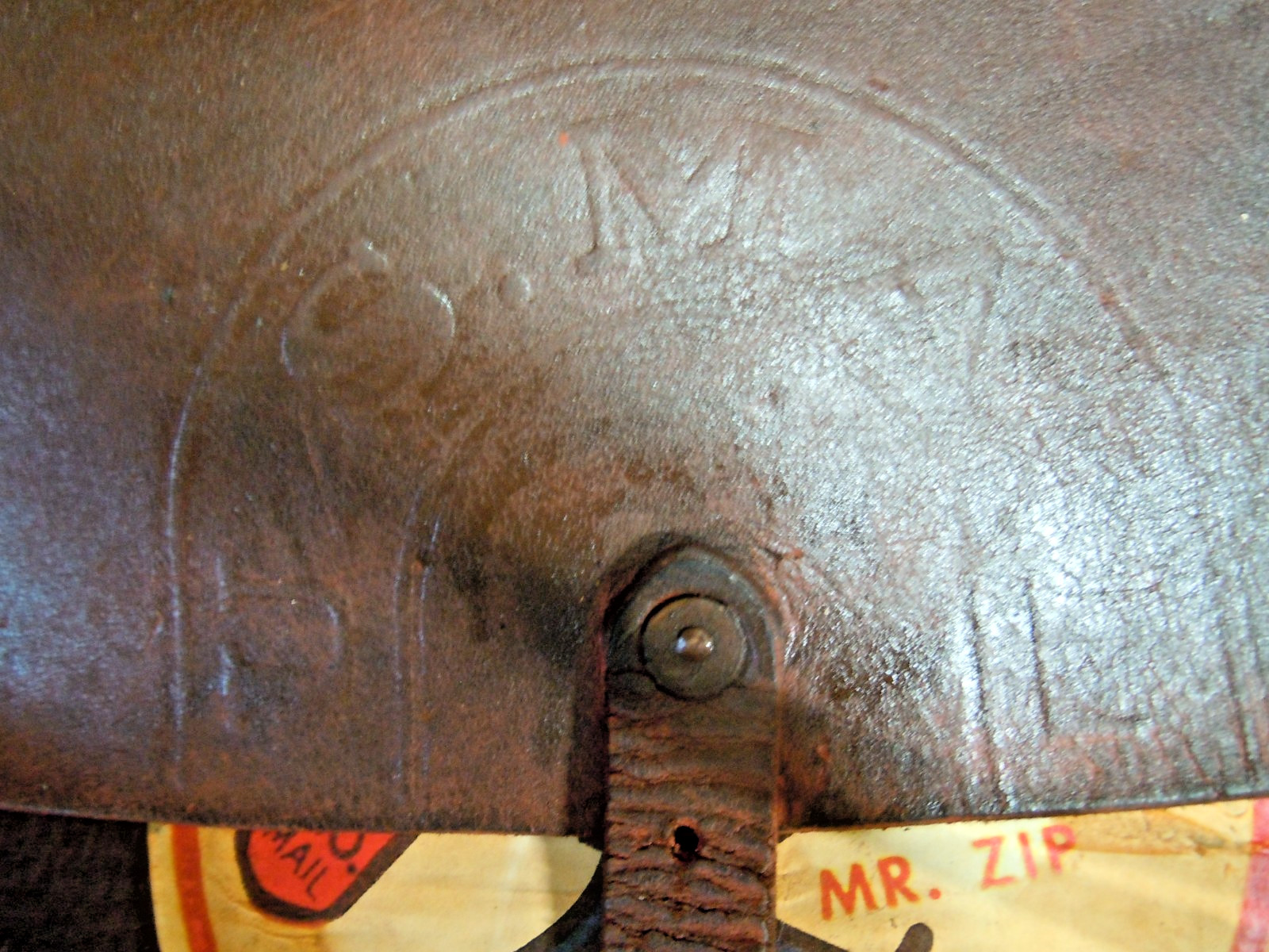 VTG Rare USPS US Leather Mail Postal Carrier Messenger Briefcase Bag # 25