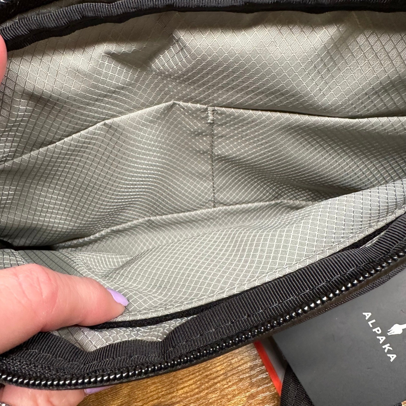 ALPAKA Flight Sling 2L Black Axoflux 210D Ripstop Nylon Travel Crossbody Bag