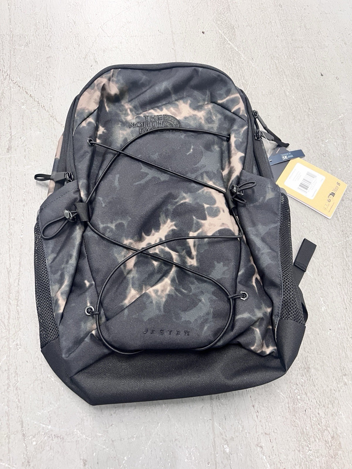 The North Face Jester Backpack TNF Black Light Tie Dye Bleach Print NWT 28L