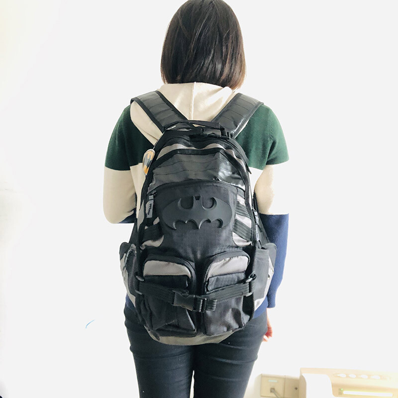 Black Knight Bat Batman Backpack Outdoor Travel Shoulder Bag Large Knapsack Gift