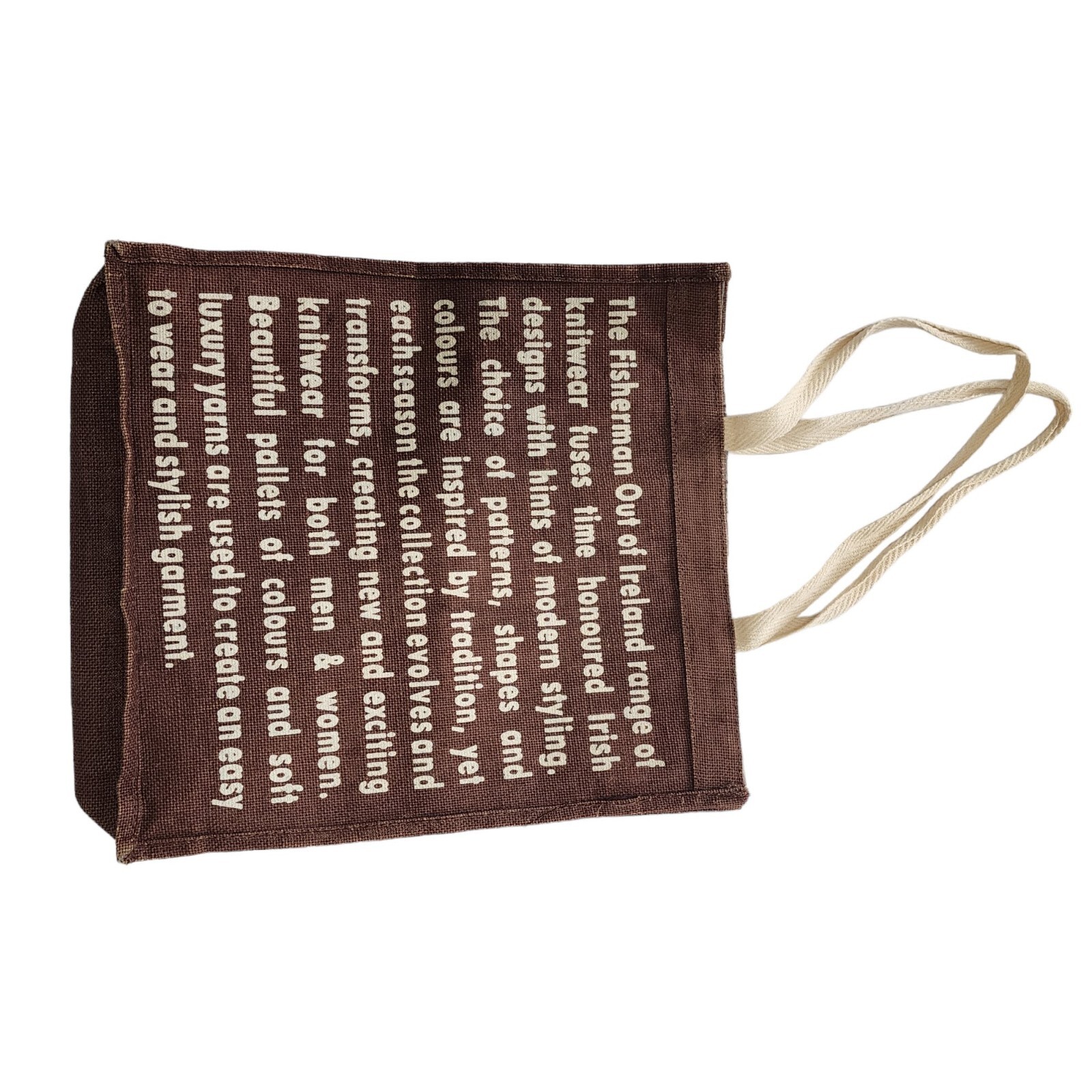 Fisherman Out Of Ireland Tote Bag Burlap Jute Natural Reusable