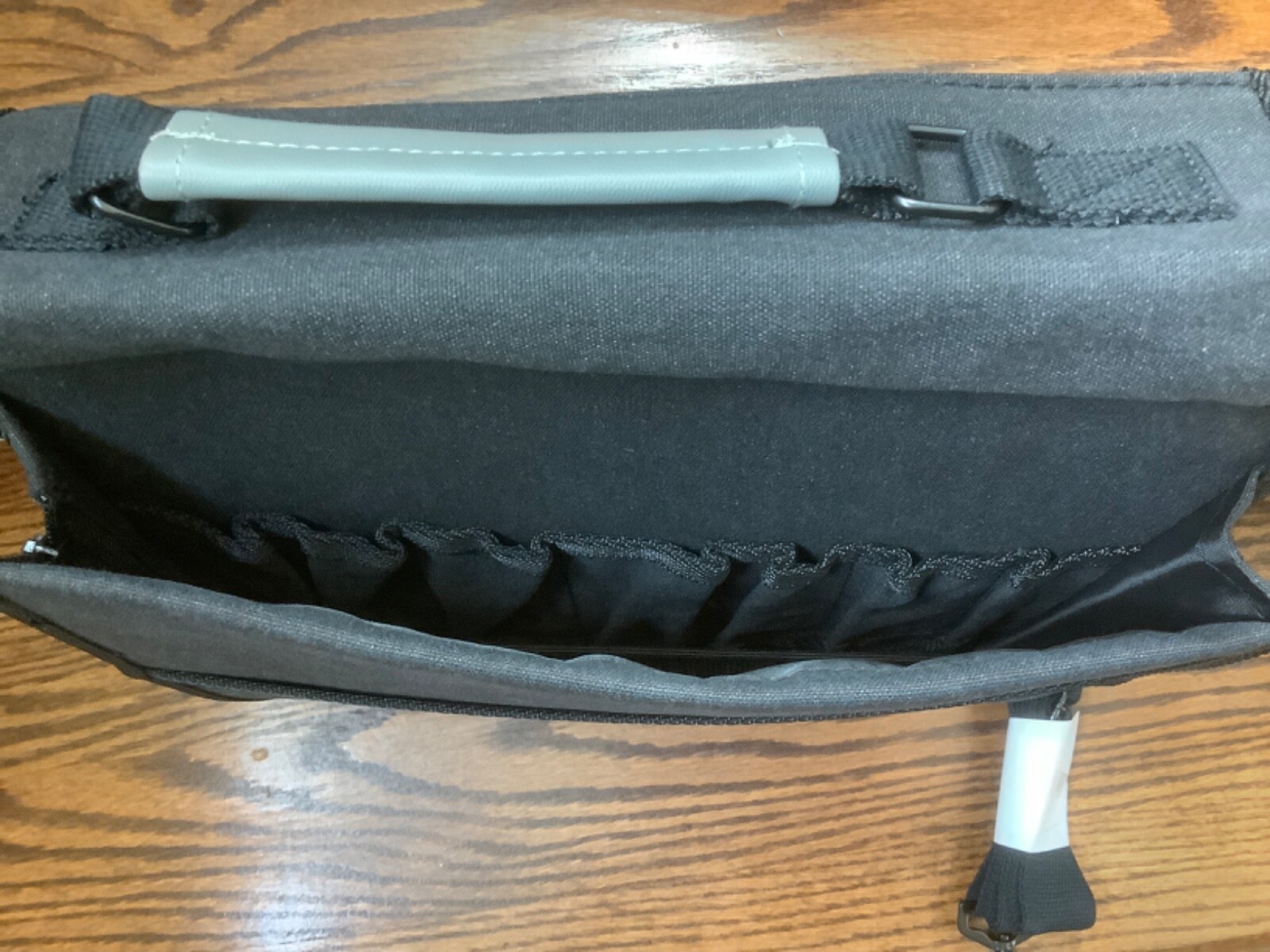 Bella Russo Messenger Travel Bag 14″ Black Canvas (New)