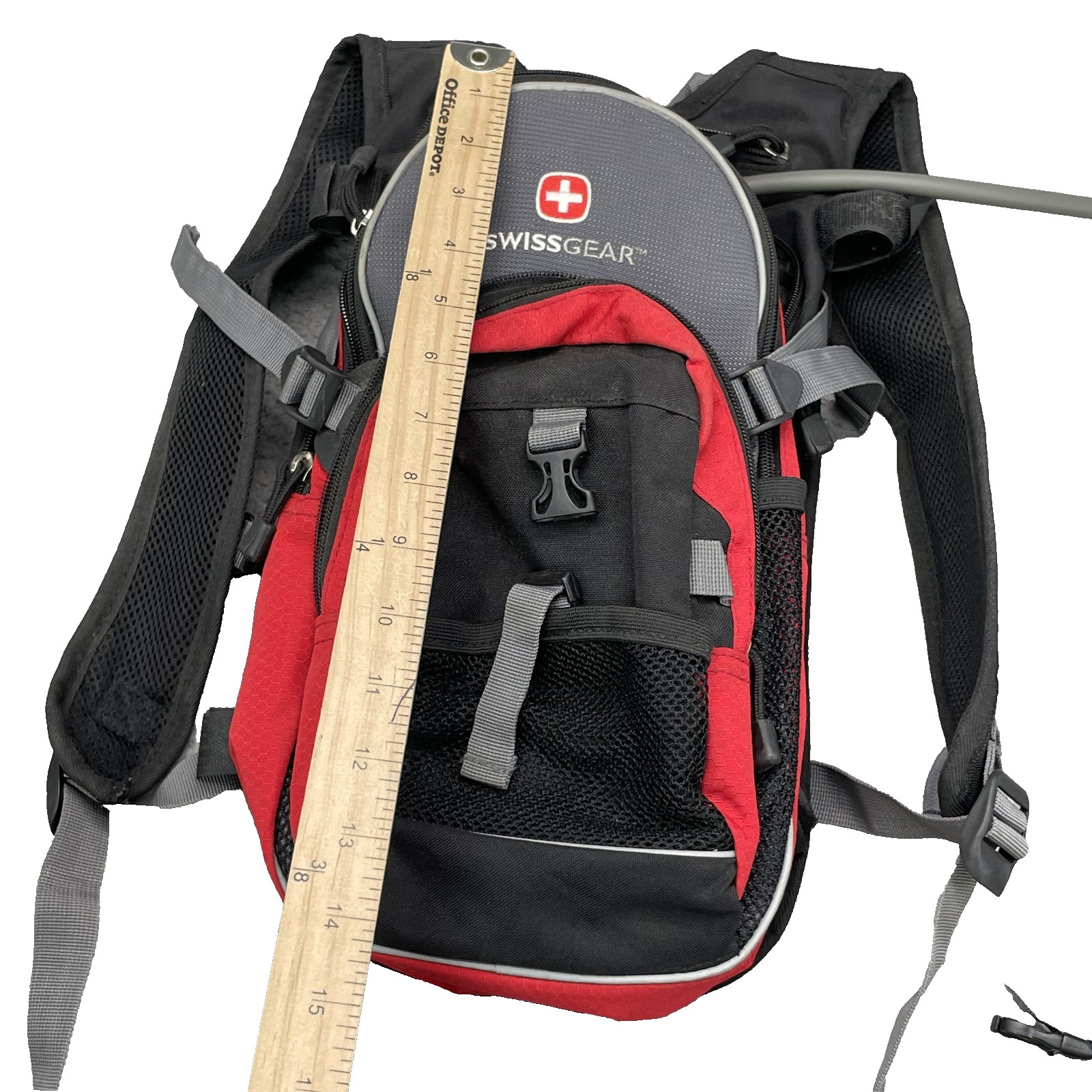 Swiss Gear Backpack Medium Red Hydration System Hiking Camping Travel Gorpcore