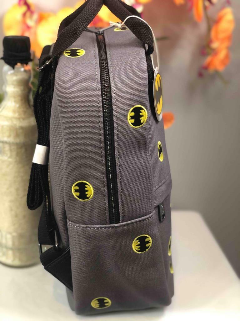 NWT LOUNGEFLY X DC BATMAN Canvas Backpack + Bi-fold Wallet