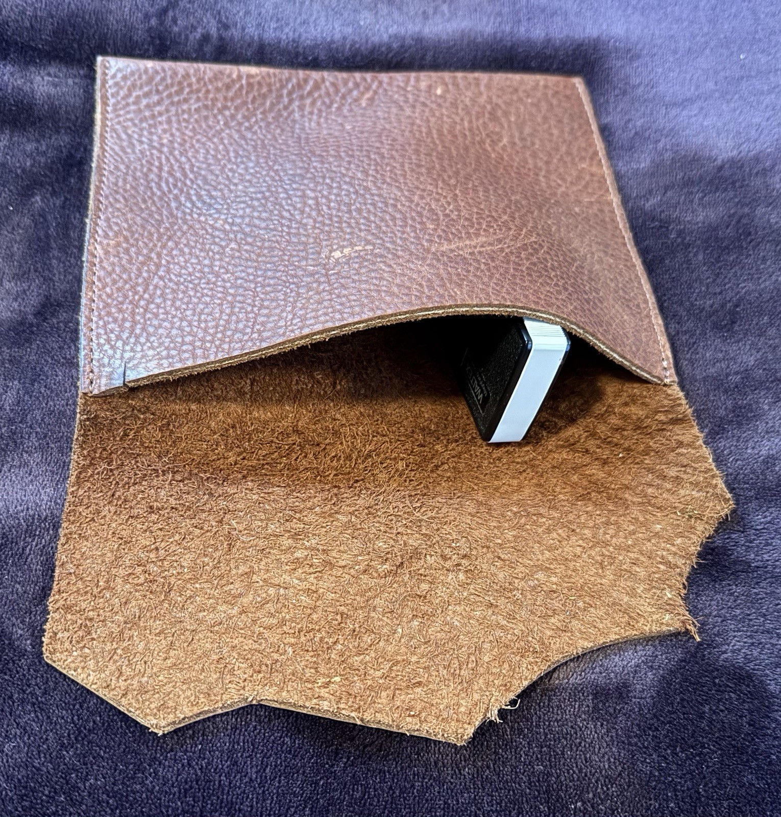 Handmade Leather Pouch – Brown – 7.5” X 6.5”