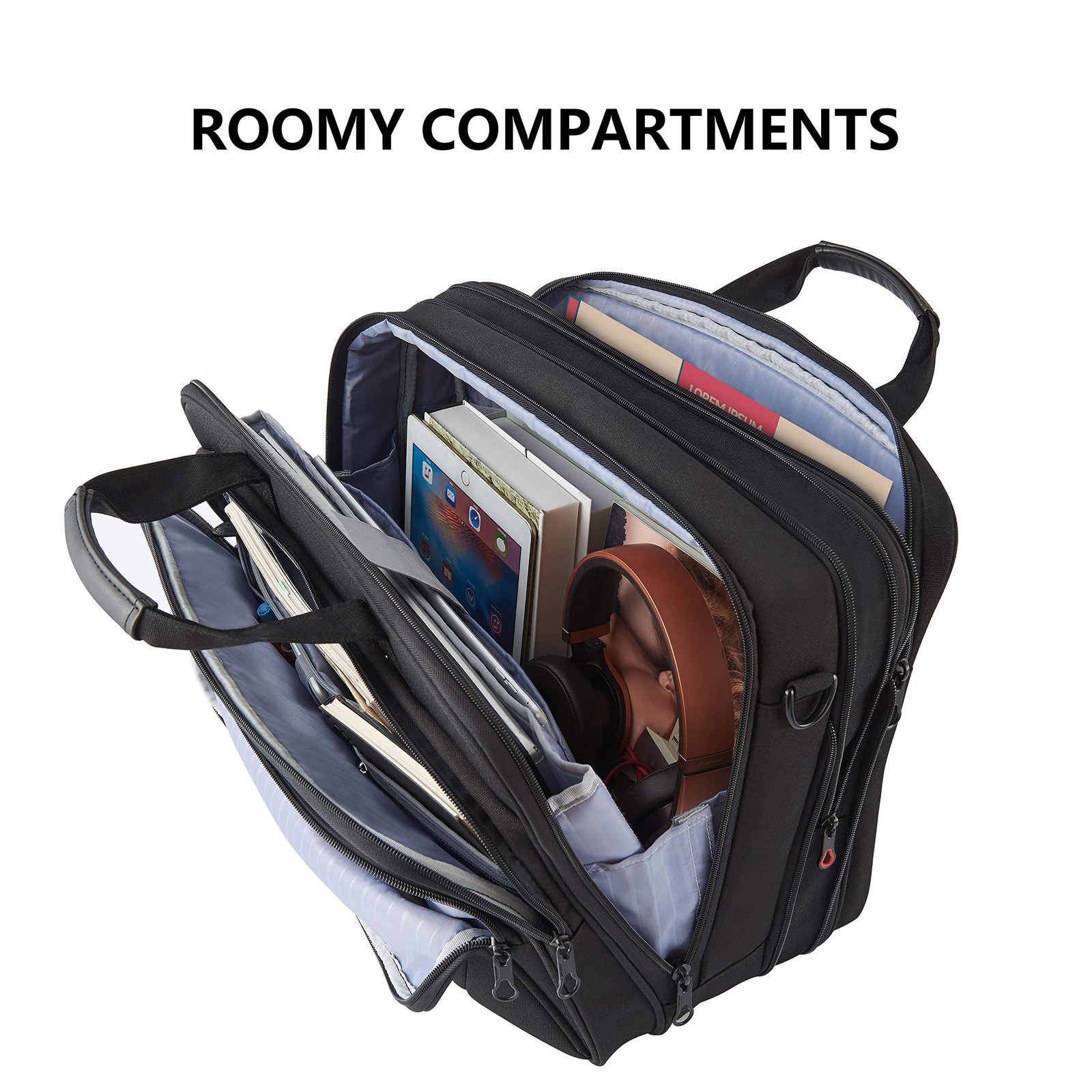 KROSER Laptop Bag Premium Laptop Briefcase Fits Up to 17 3 Inch Laptop Expand