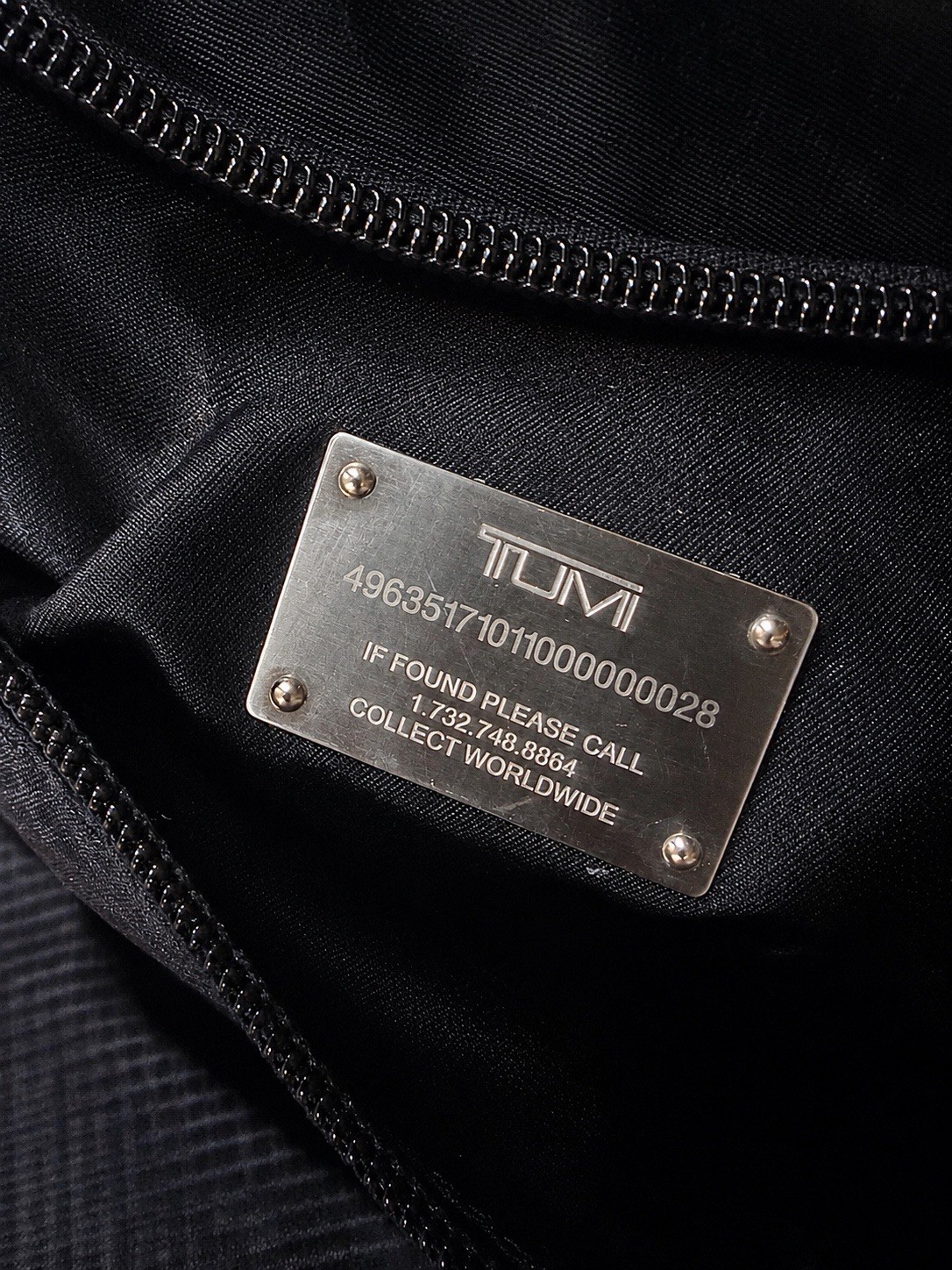 Tumi Backpack Briefcase Ballistic Nylon and Leather Black Used
