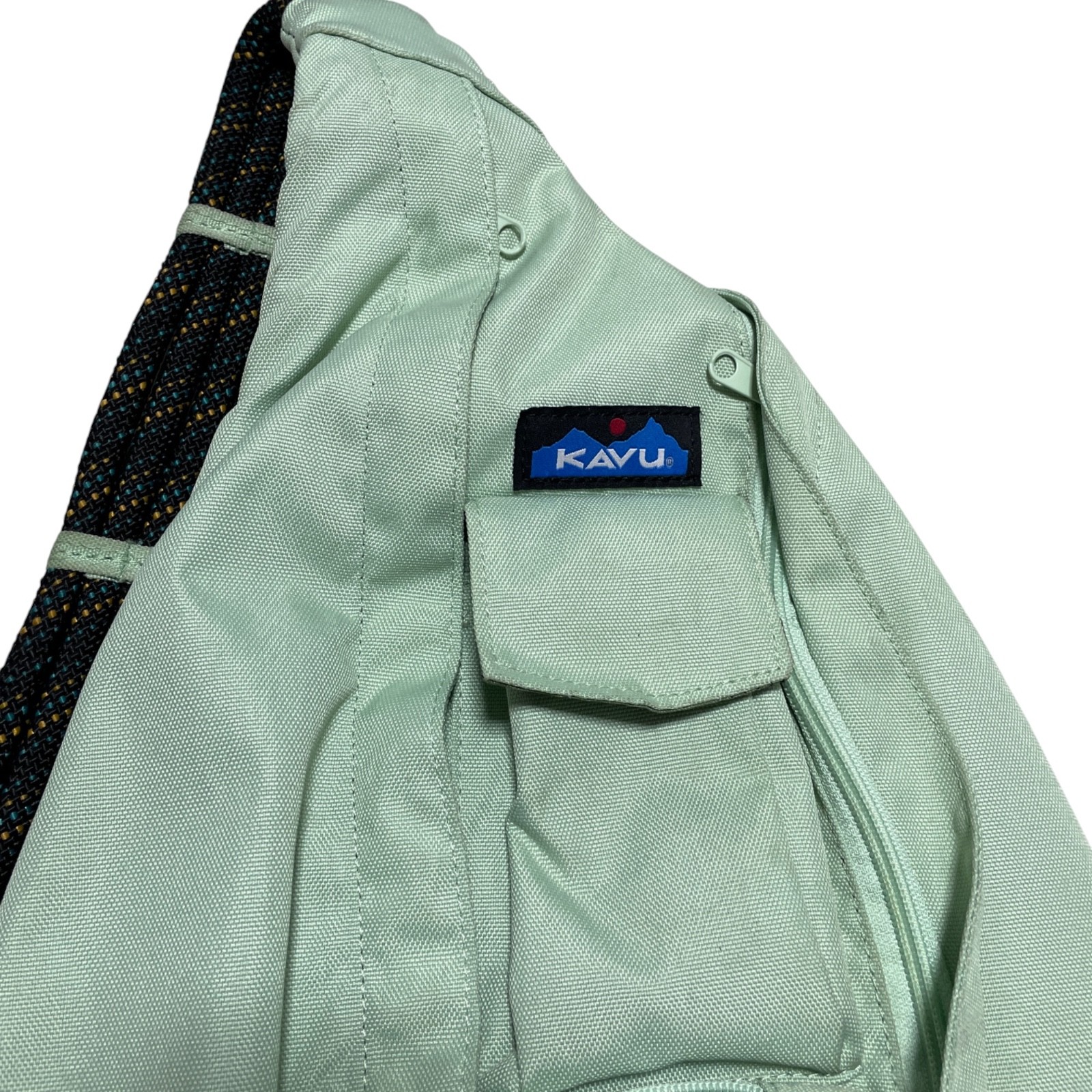 Kavu Green Rope Bag Sling Back Back Pack Adjustable Polyester