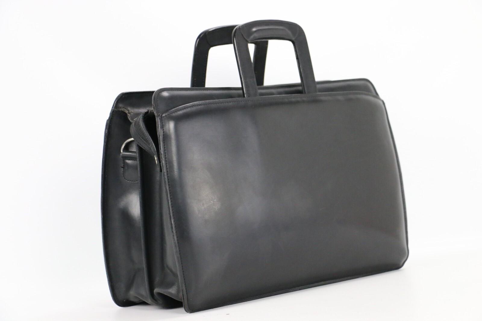 Vintage Leather JACK GEORGE Professional Business Executive Briefcase Bags Mens
