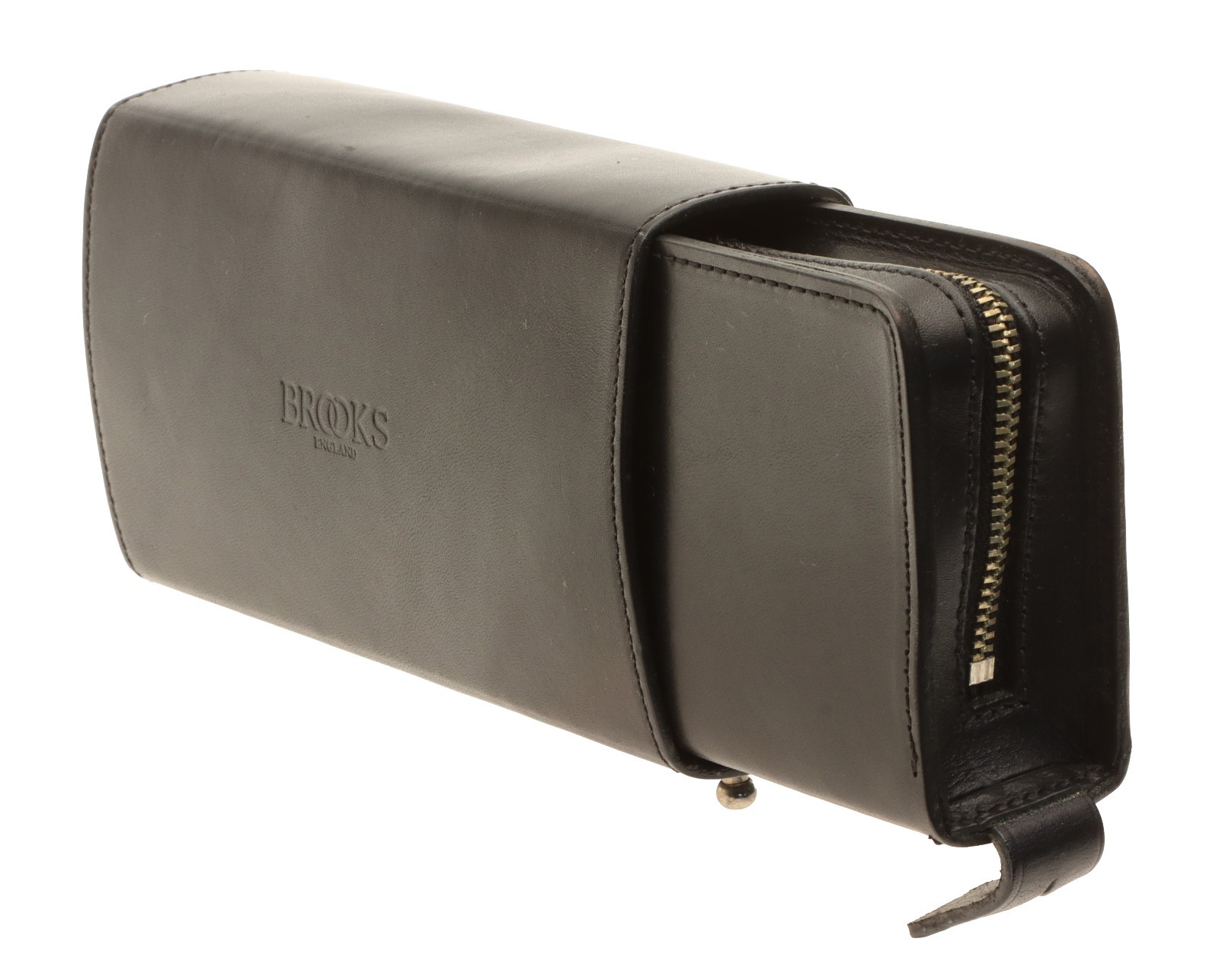 Brooks D-Shaped Saddle Bag 0.75L Black Leather NEW NOS NIB