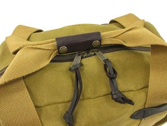 Filson Small Tin Cloth Duffle Bag 2-Way Boston Bag Beige Cotton Nylon