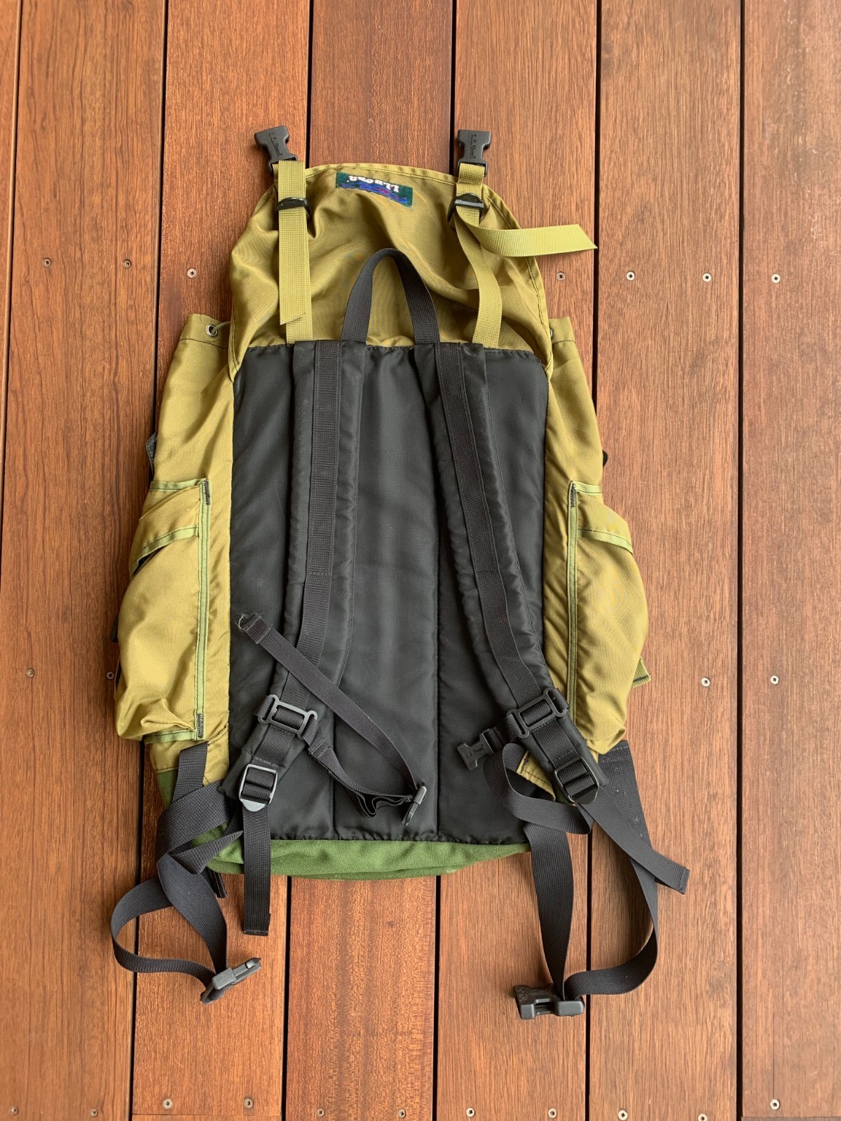 L.L.Bean Vintage 90s Continental Backpack Bag Rare Khaki Green Drab Ivy Classic
