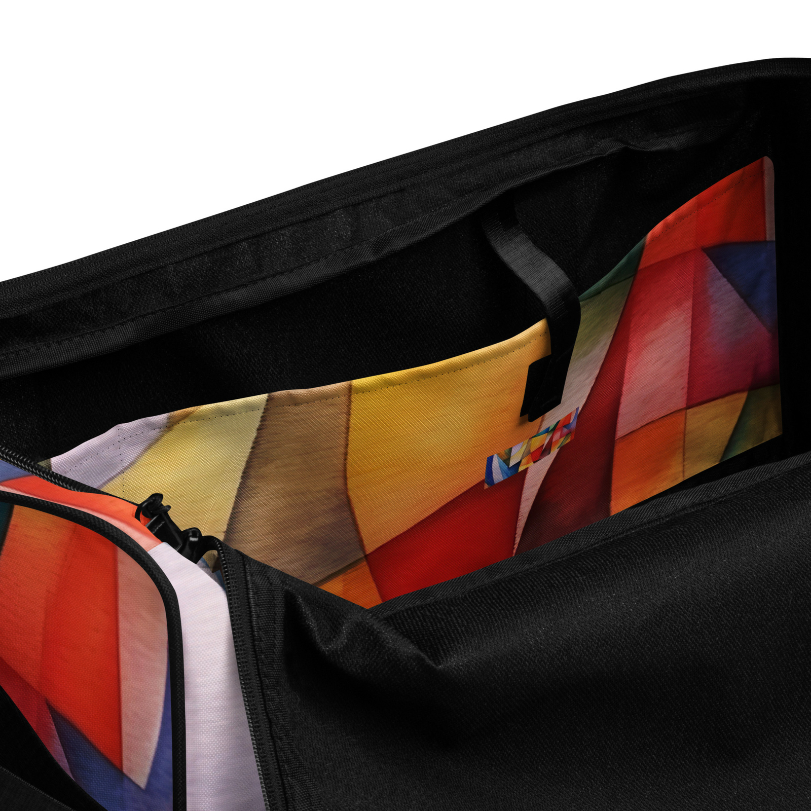 Duffle bag cubism pastel abstract