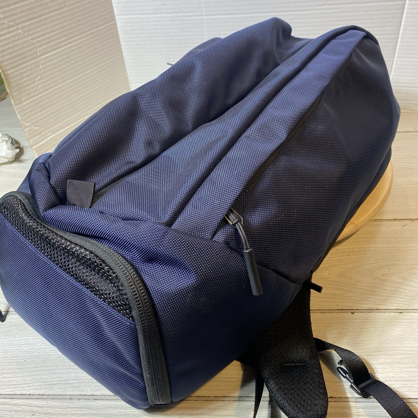 Aer Duffel Gym Work Backpack Laptop Bag Navy Blue Cordura Nylon Excellent