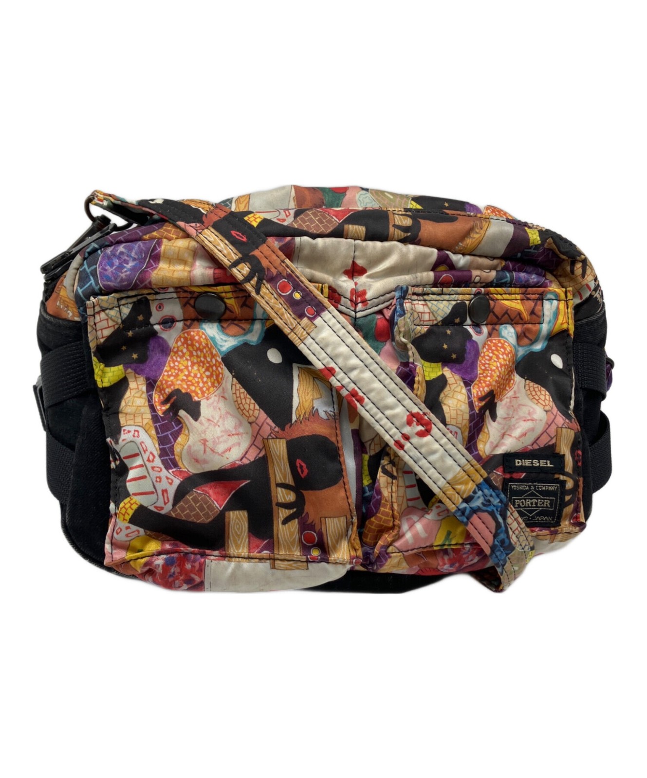 PORTER DIESEL Shoulder bag Black Multicolor Authentic From Japan