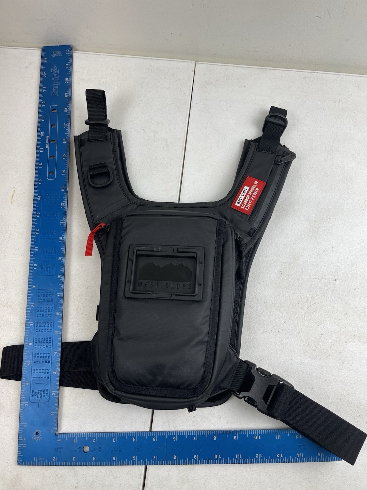 West Slope Gear Chest Pack Black Outdoors Ski Snowboard Hiking Best
