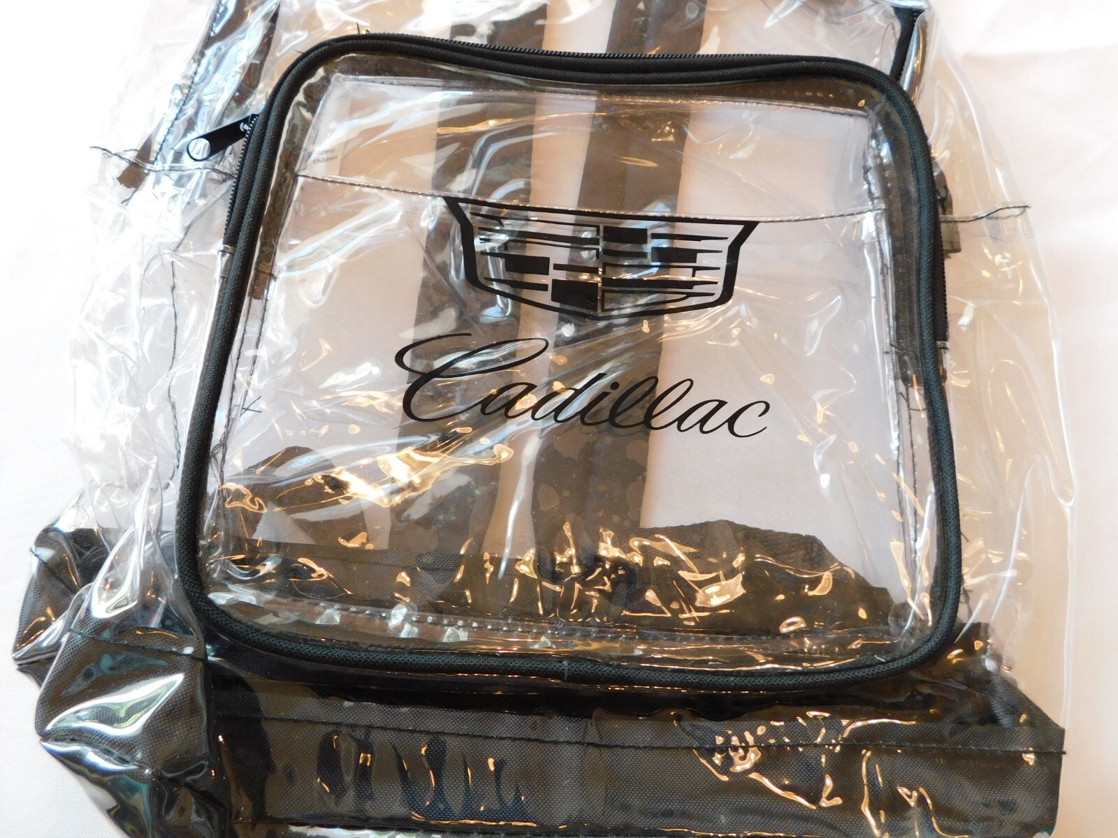 Bullet Cadillac Clear Plastic Black trim backpack sling back Pre-owned