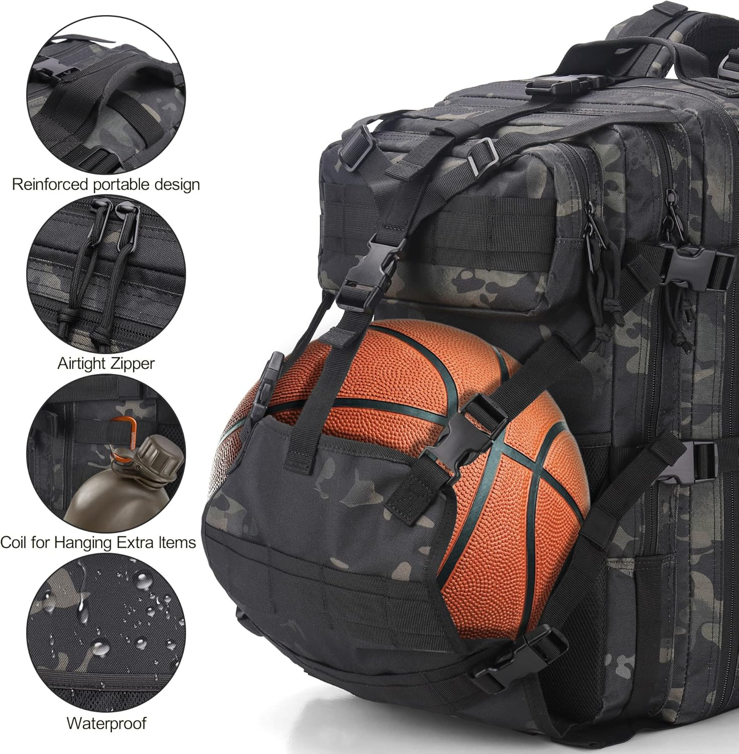 Motorcycle Helmet Backpack Bag for Men with Hard Hat Carrier/Storage, Riding Bac