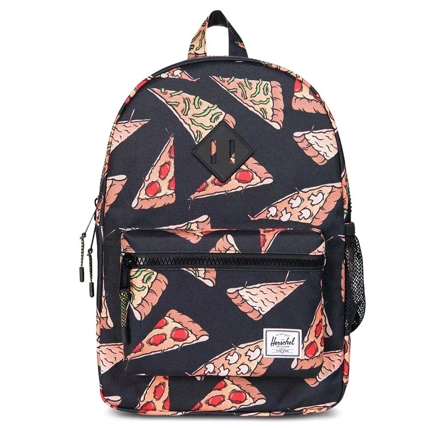 Herschel Supply Co Pizza Print Heritage Youth Backpack Small 13×9 In Travel Bag