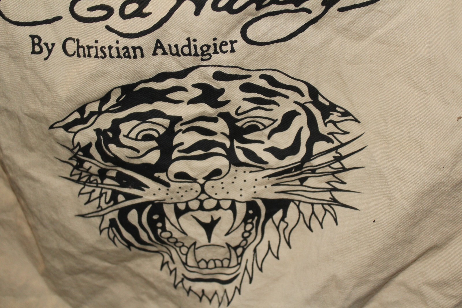 Ed Hardy Drawstring Bag Christian Audigier Dust Cover Tiger Logo