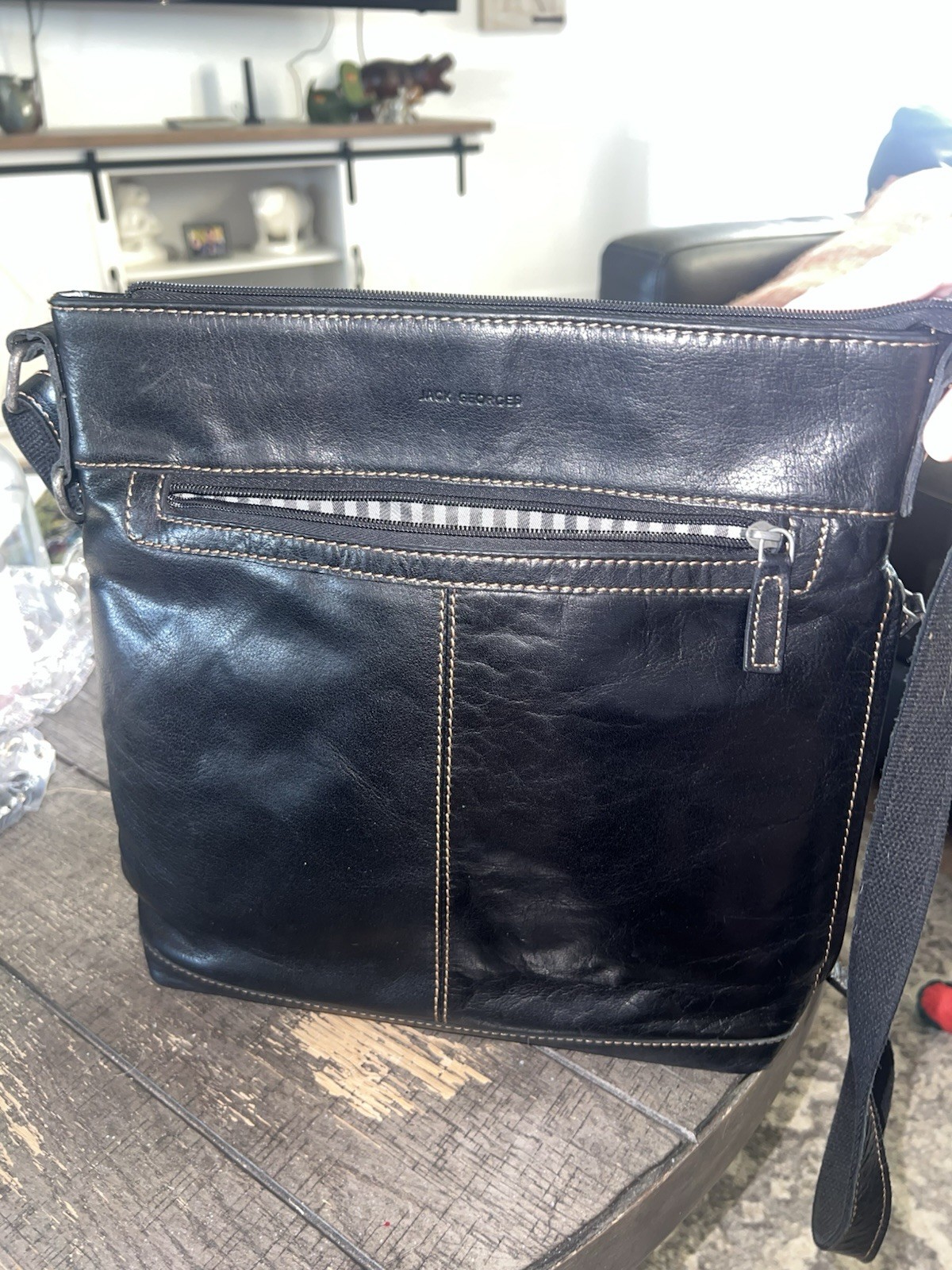 Jack Georges black crossbody bag, excellent condition- see notes for retail!