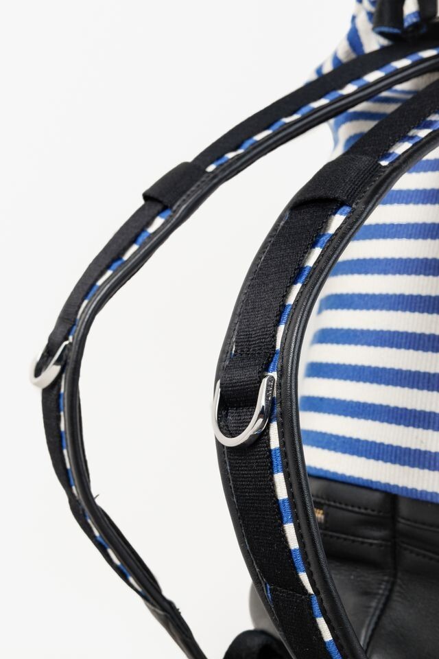 Want Les Essentiels Blue and White Striped Backpack, One Size