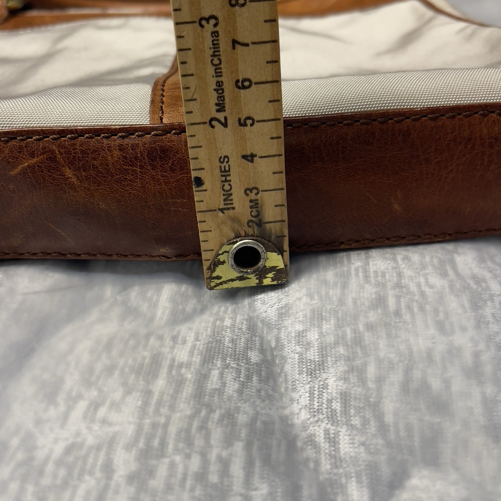 Fossil estate document Messenger Bag Shoulder Bag Leather Handles Twill Leather.
