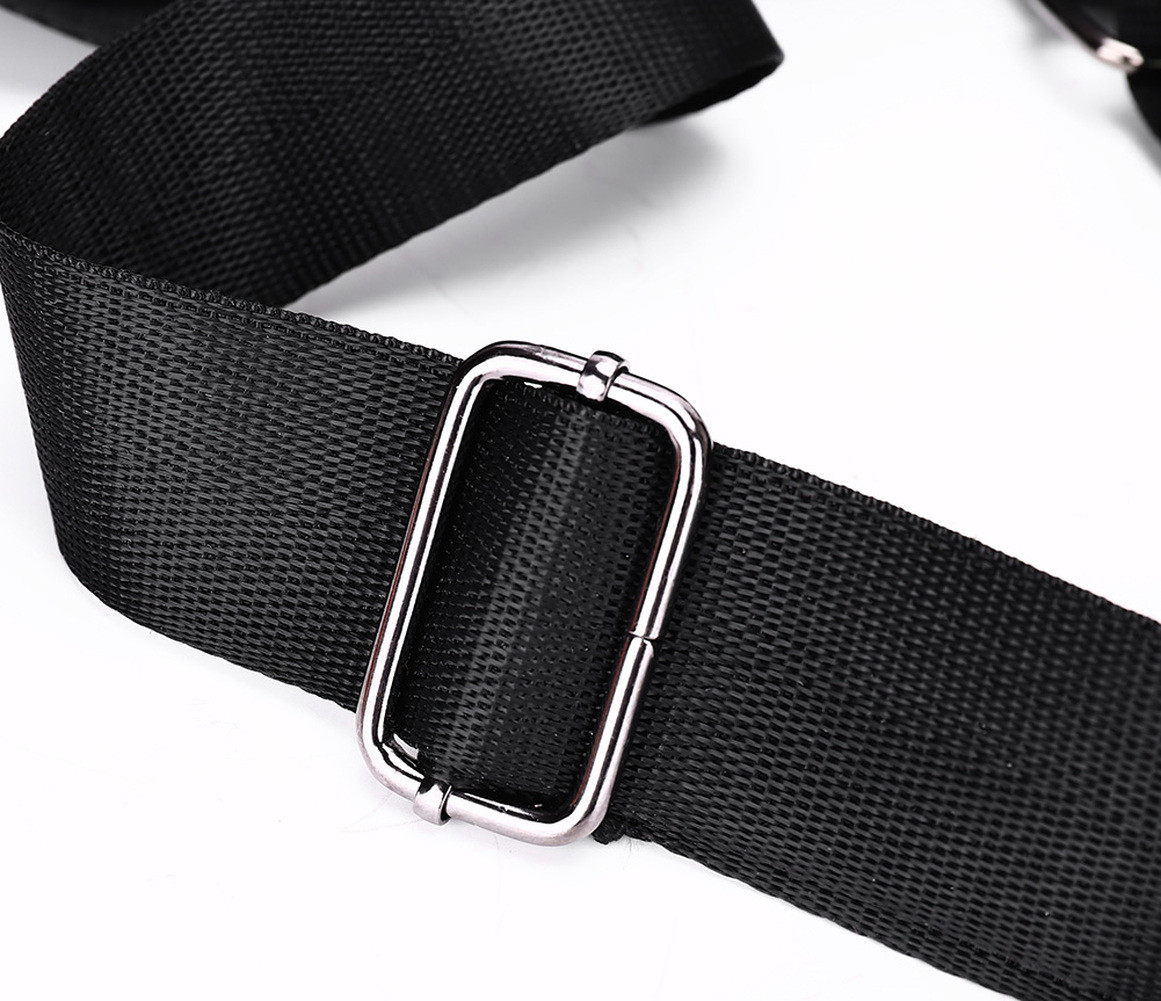 Mens PU Leather Chest Bag Shoulder Pack Earphone Hole Sport Crossbody Handbag US