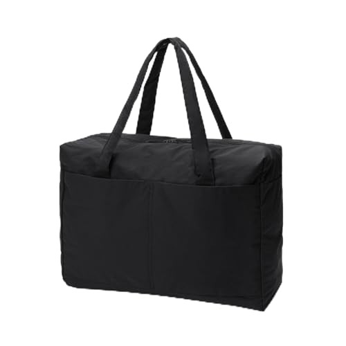 MUJI Recycled Nylon Foldable Boston Bag Travel Luggage Tote Black from JP