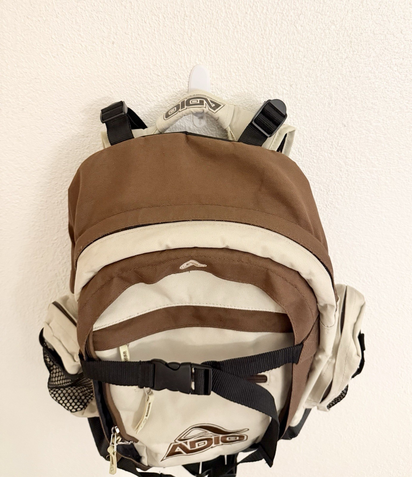 Vintage Adio Skateboarding Backpack Tan/Brown