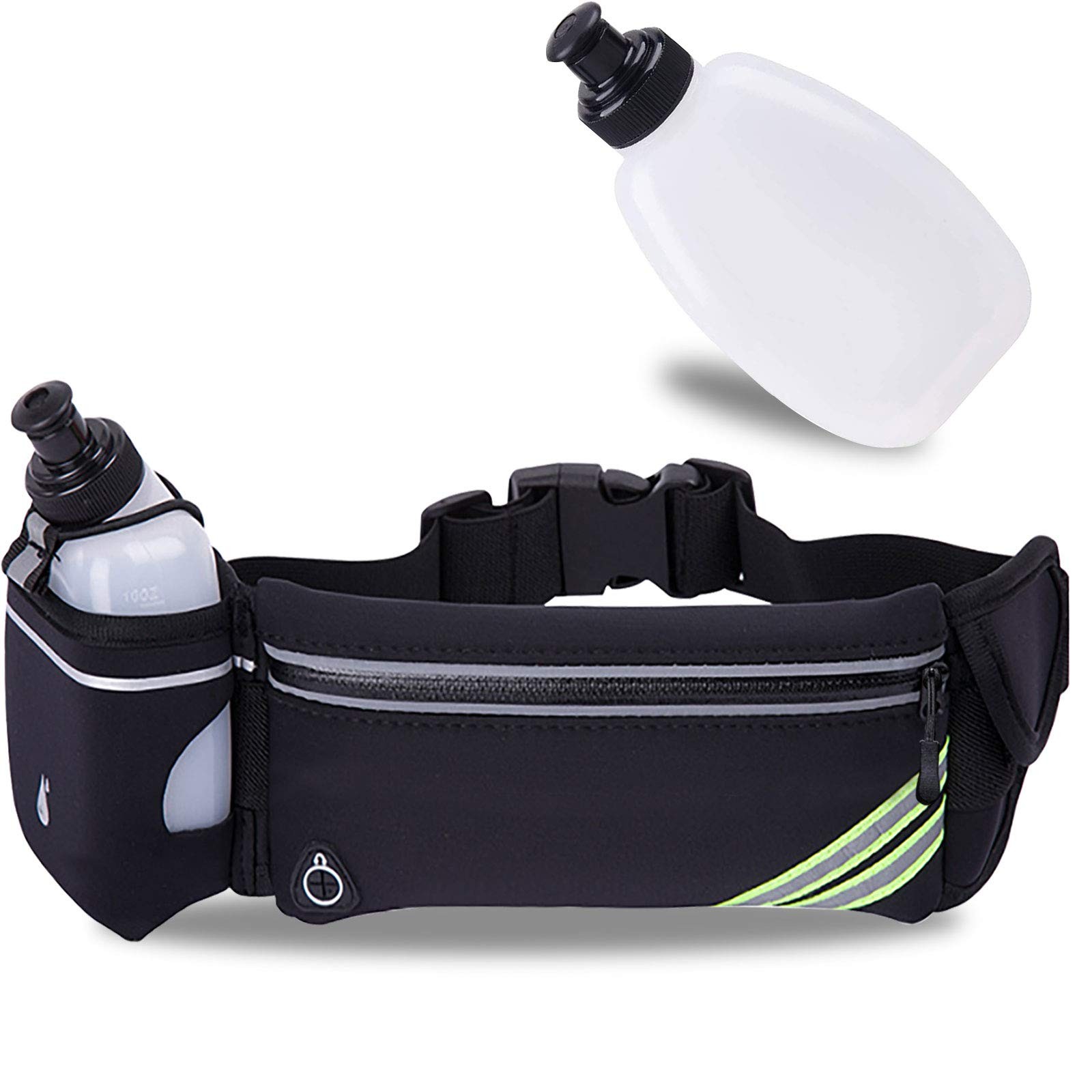 Running Belt w Water Bottle Holder Reflective Phone Waist Bag Fanny Pack