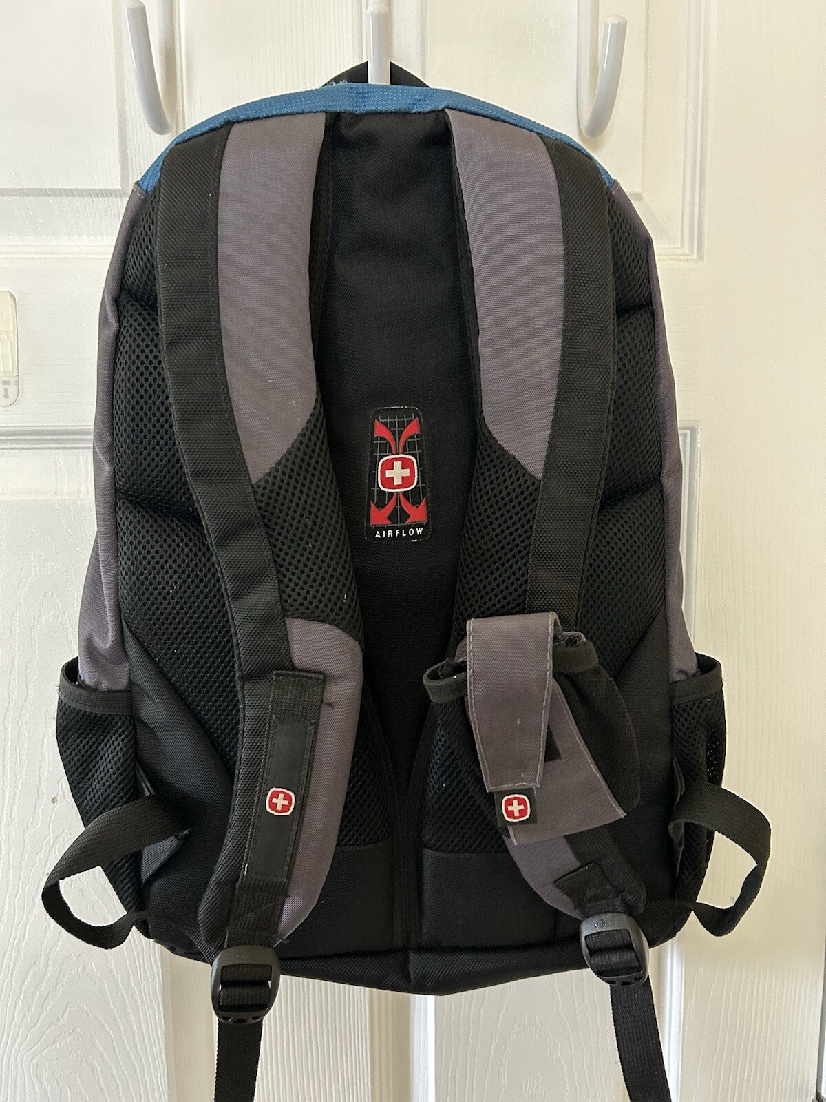 Swiss Gear Airflow Backpack School Bag Laptop Tablet Gray/Blue