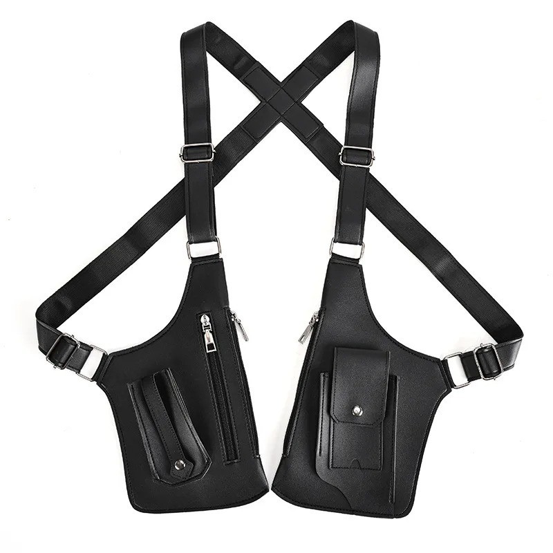 Adjustable Anti-Theft Underarm Shoulder Bag PU Leather Wallet Holster Bag