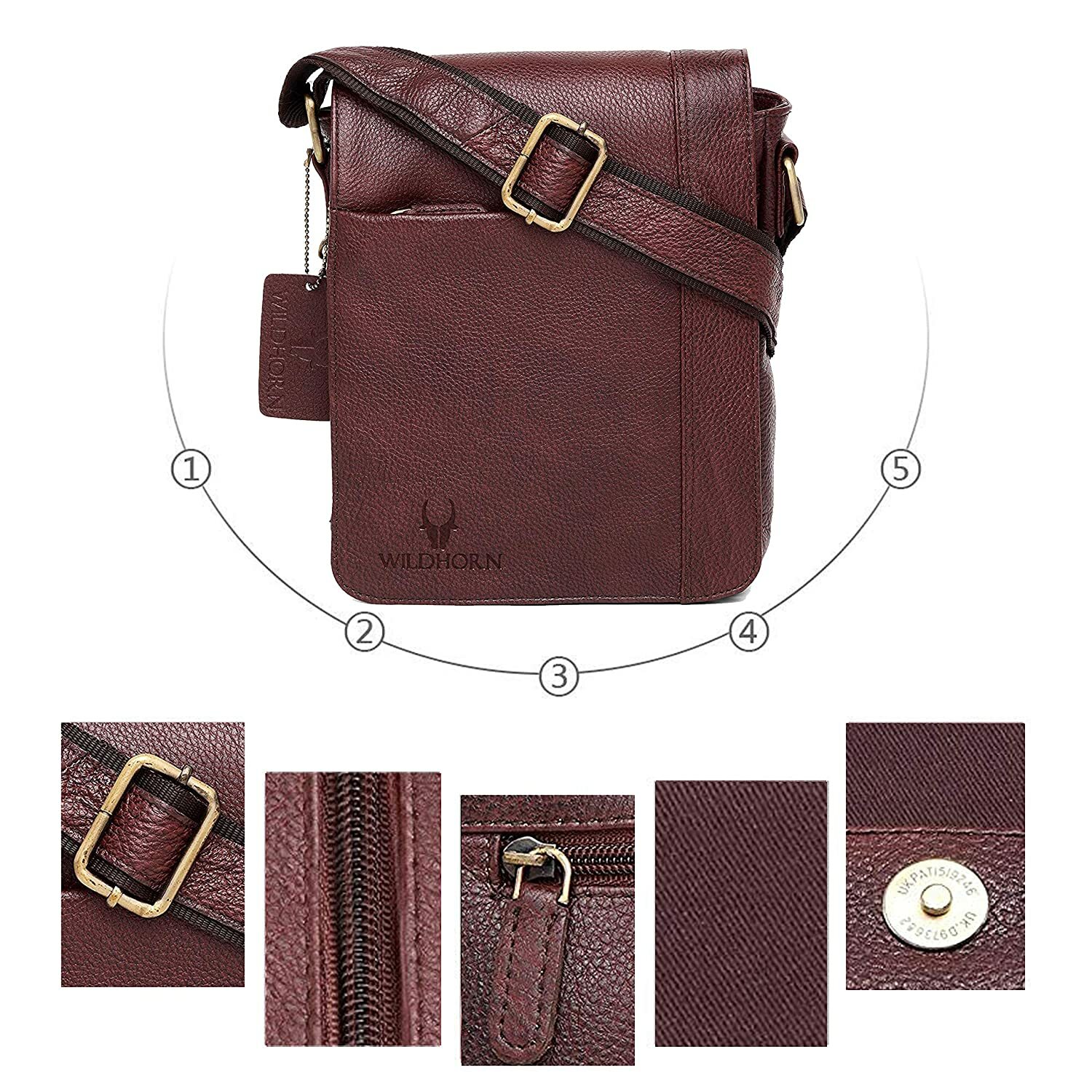 New Leather Messenger Shoulder Crossbody Sling Travel Hand Bag