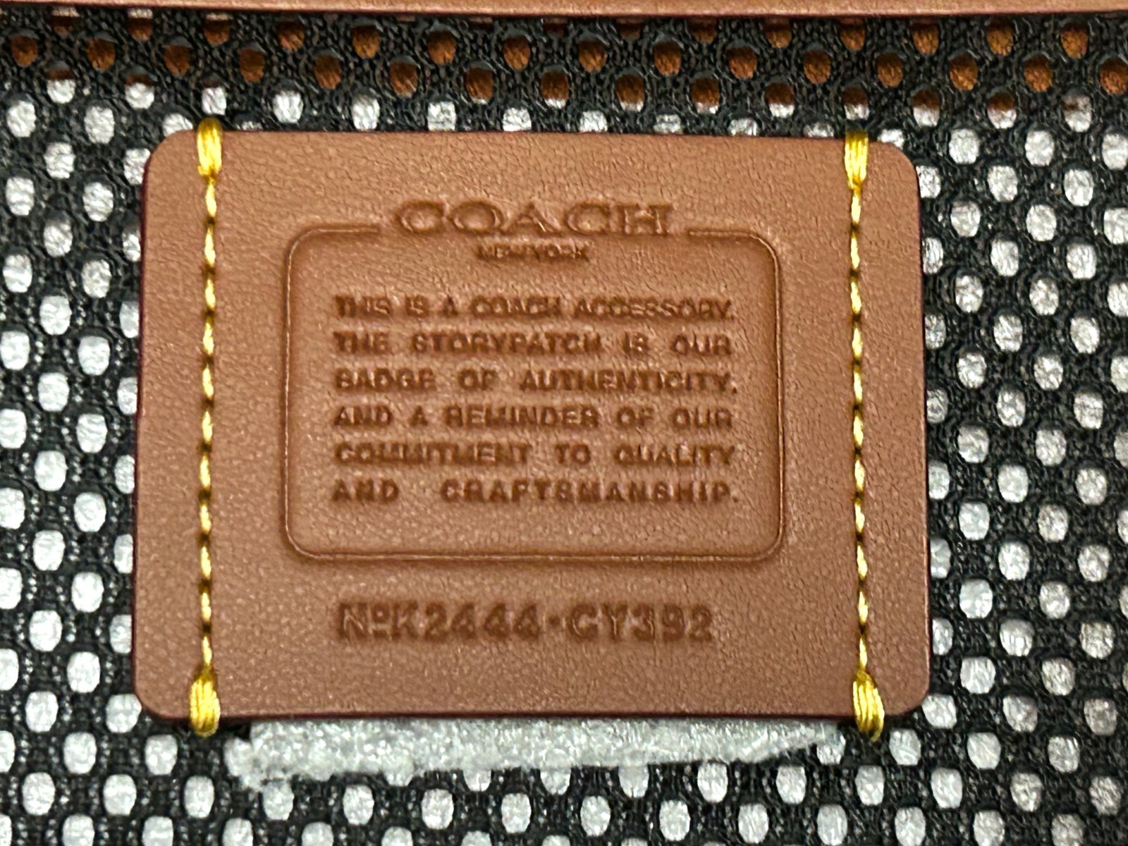 New Coach Tech Organizer Colorblock Signature Canvas Khaki Black Zip Around