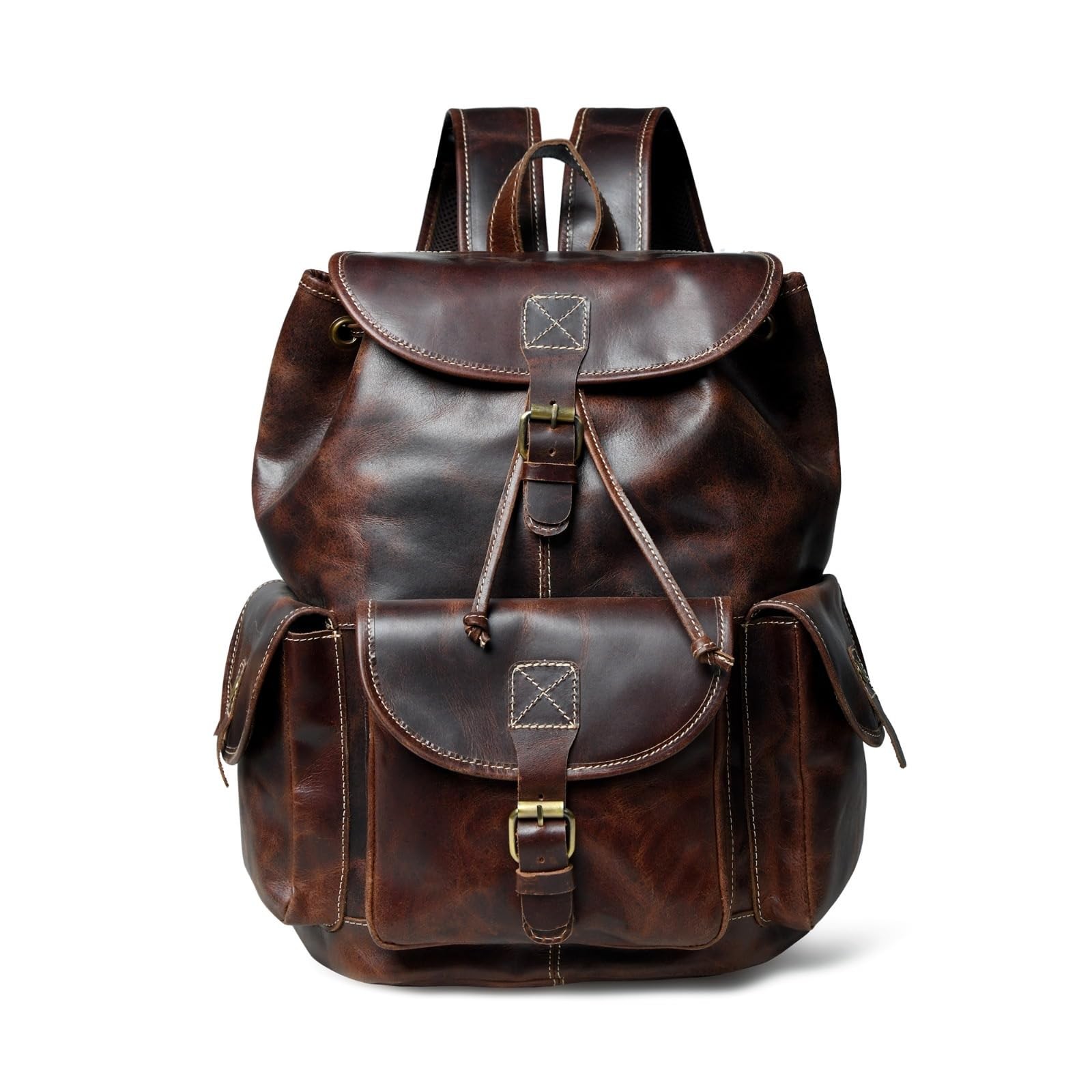 Handmade Genuine Leather Backpack for Men & Women Vintage Unisex College Back…