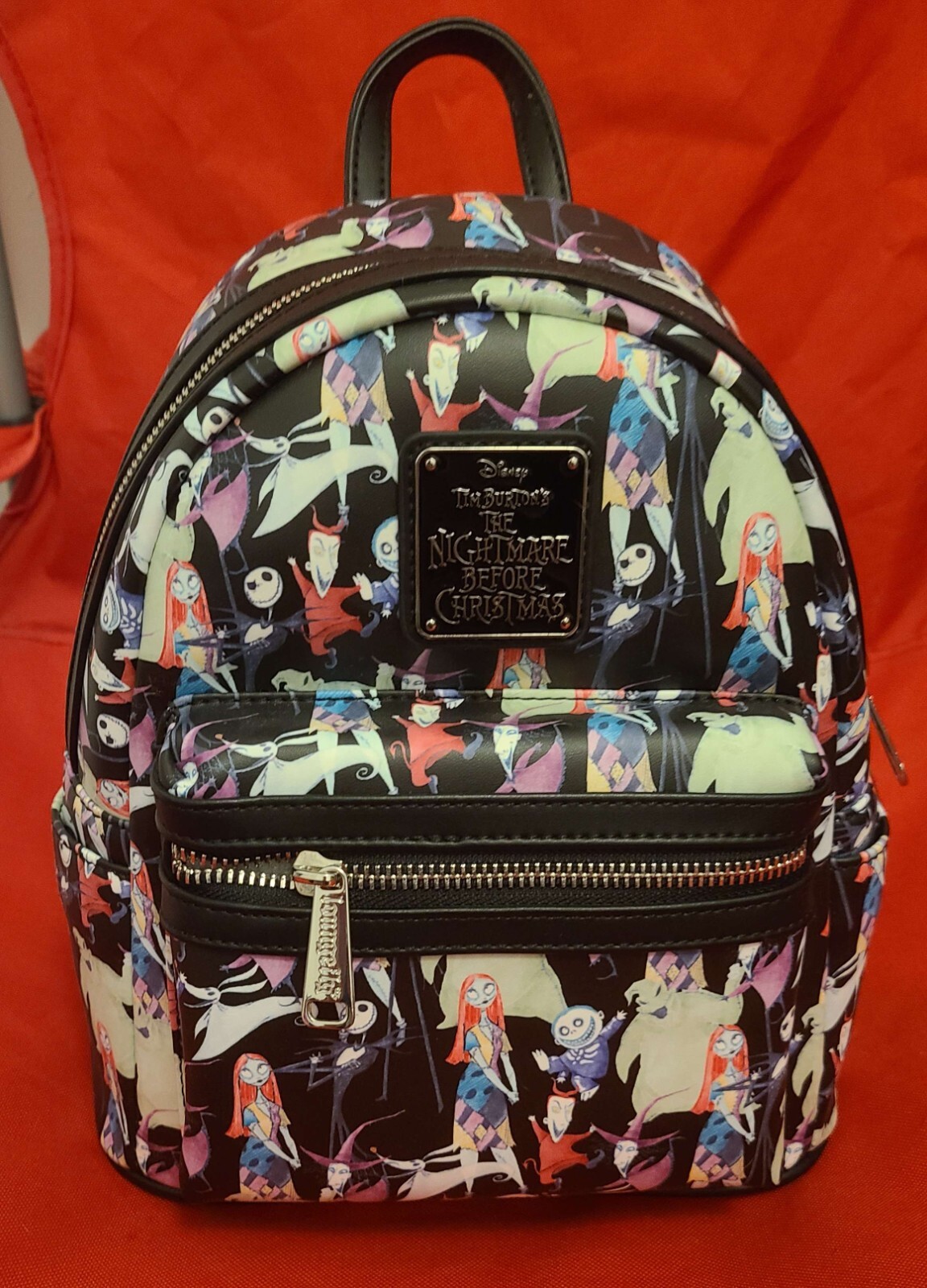 Nightmare Before Christmas Allover Watercolor Character Print Mini Backpack NWT