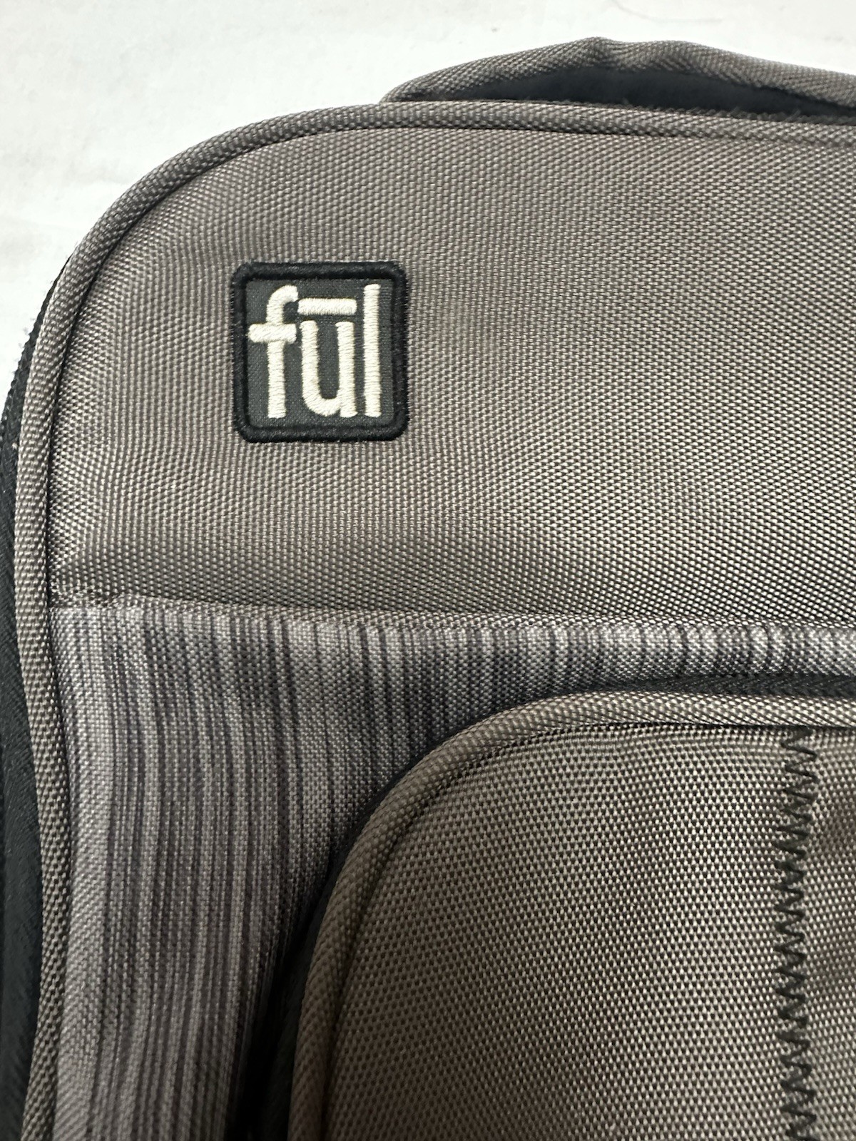 fūl Grey Messenger Bag Tablet Crossbody Shoulder Travel Tech Bag Blue Topo
