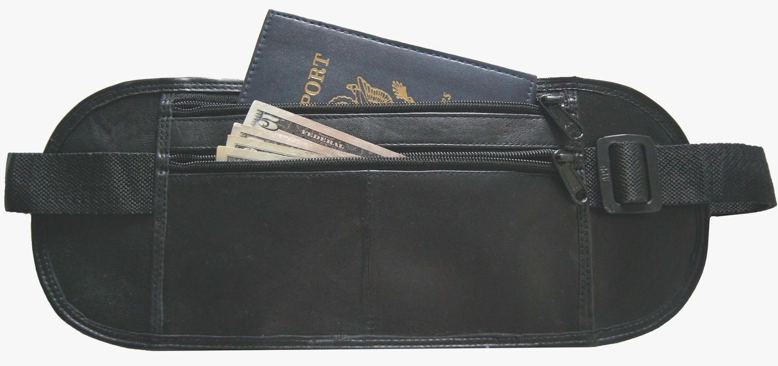 Genuine Leather Fanny Waist Concealed Money Hidden Belt Pack Super US Seller