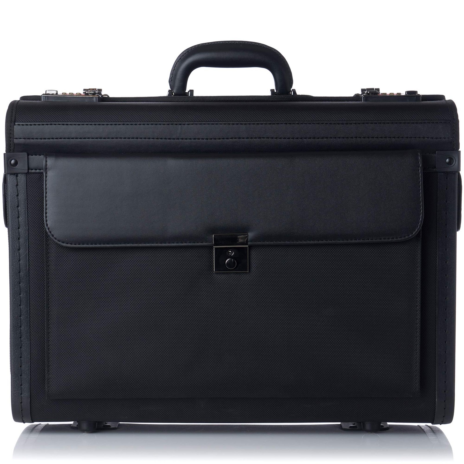 Rolling 17″ Laptop Briefcase on Wheels Attache Lawyers Case Legal Size Black