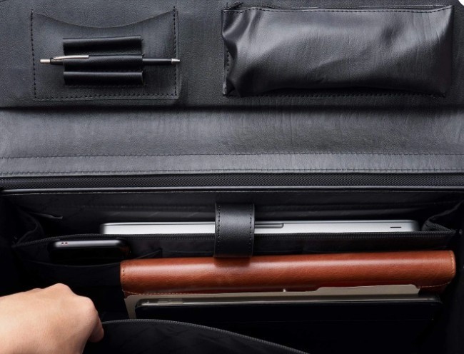 17″ Rolling Laptop Briefcase on Wheels Legal Size Attache Case