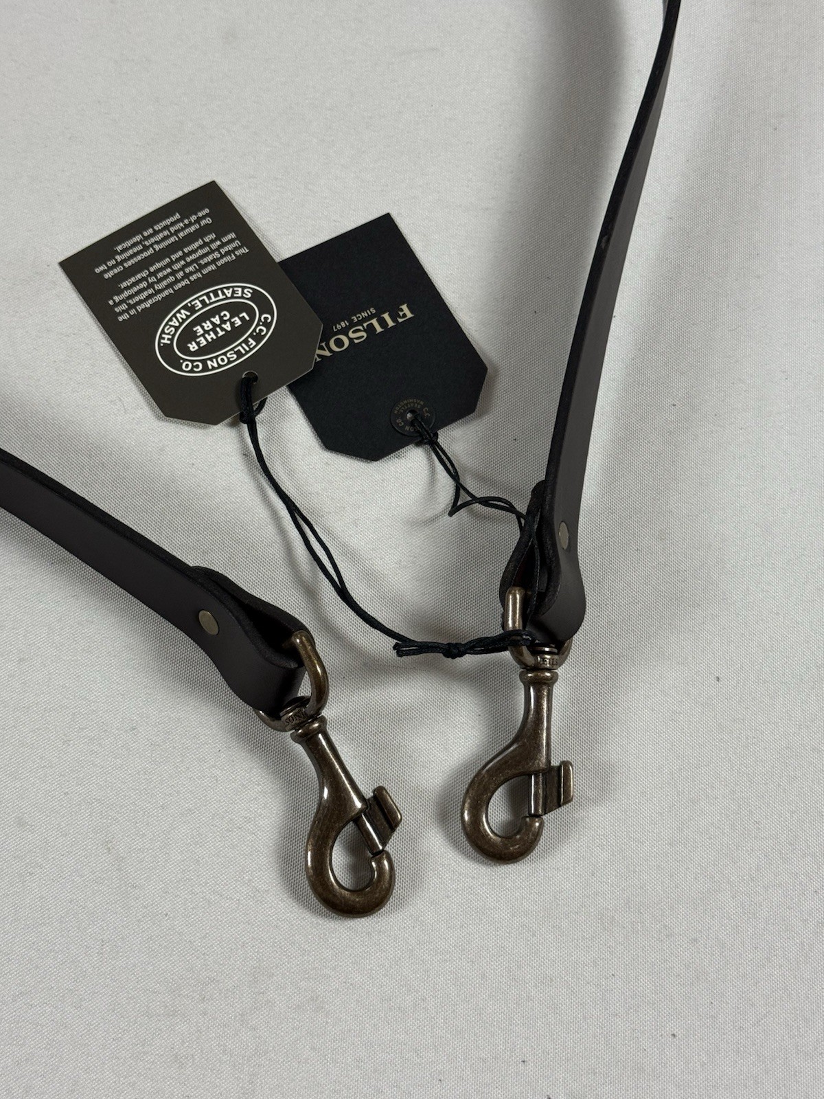 FILSON BRIDLE LEATHER SHOULDER STRAP BROWN L NWT