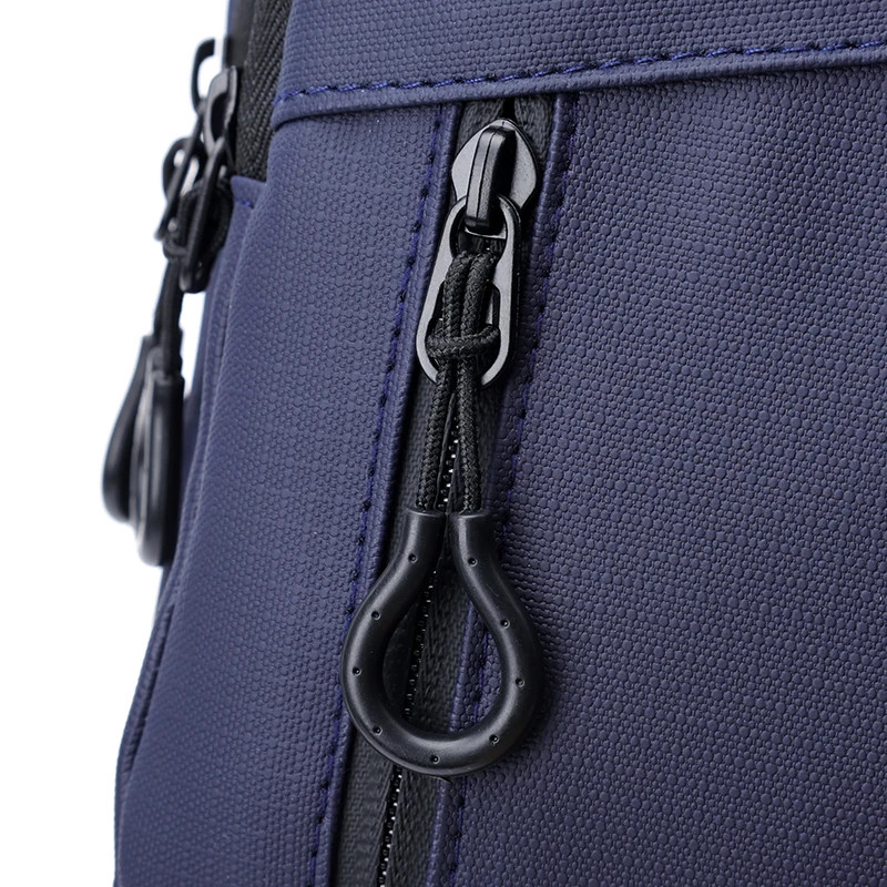 Soft Waterproof PU Leather Chest Bag Men Fashion Casual Sling Crossbody Shoulder
