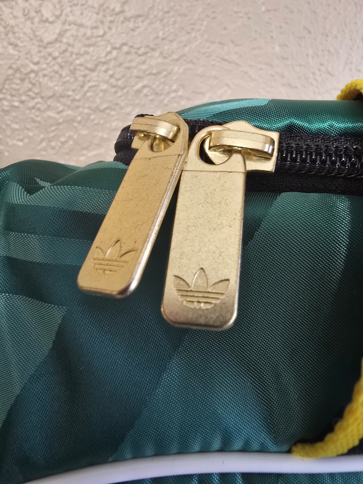 $90…Adidas Soccer Inspired Large Duffle Bag Green/White-Yellow. KE2315….