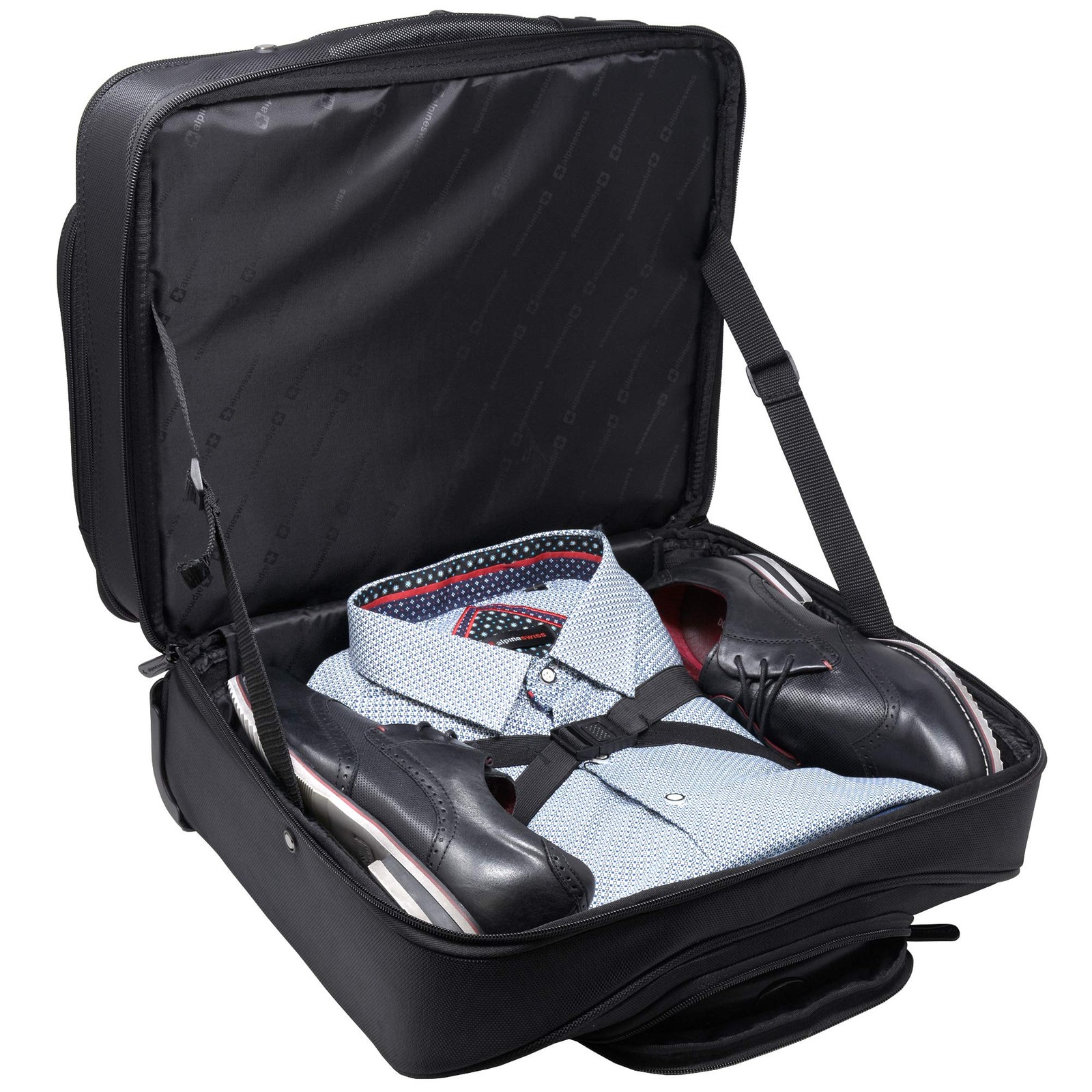Alpine Swiss Rolling Laptop Briefcase Wheeled Overnight Carry on Bag Up to 15.6