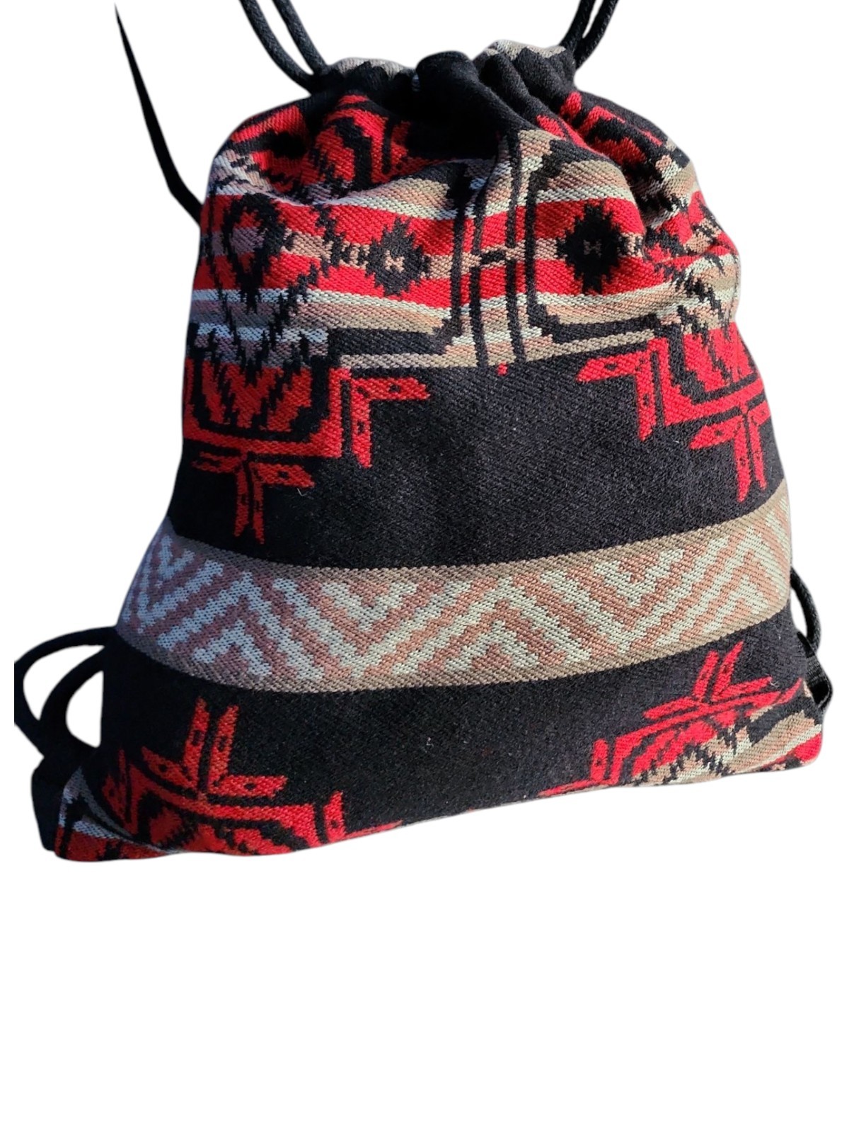 Drawstring Sack Pack Southwest Style Cotton Travel Backpack Foldable USA SELLER