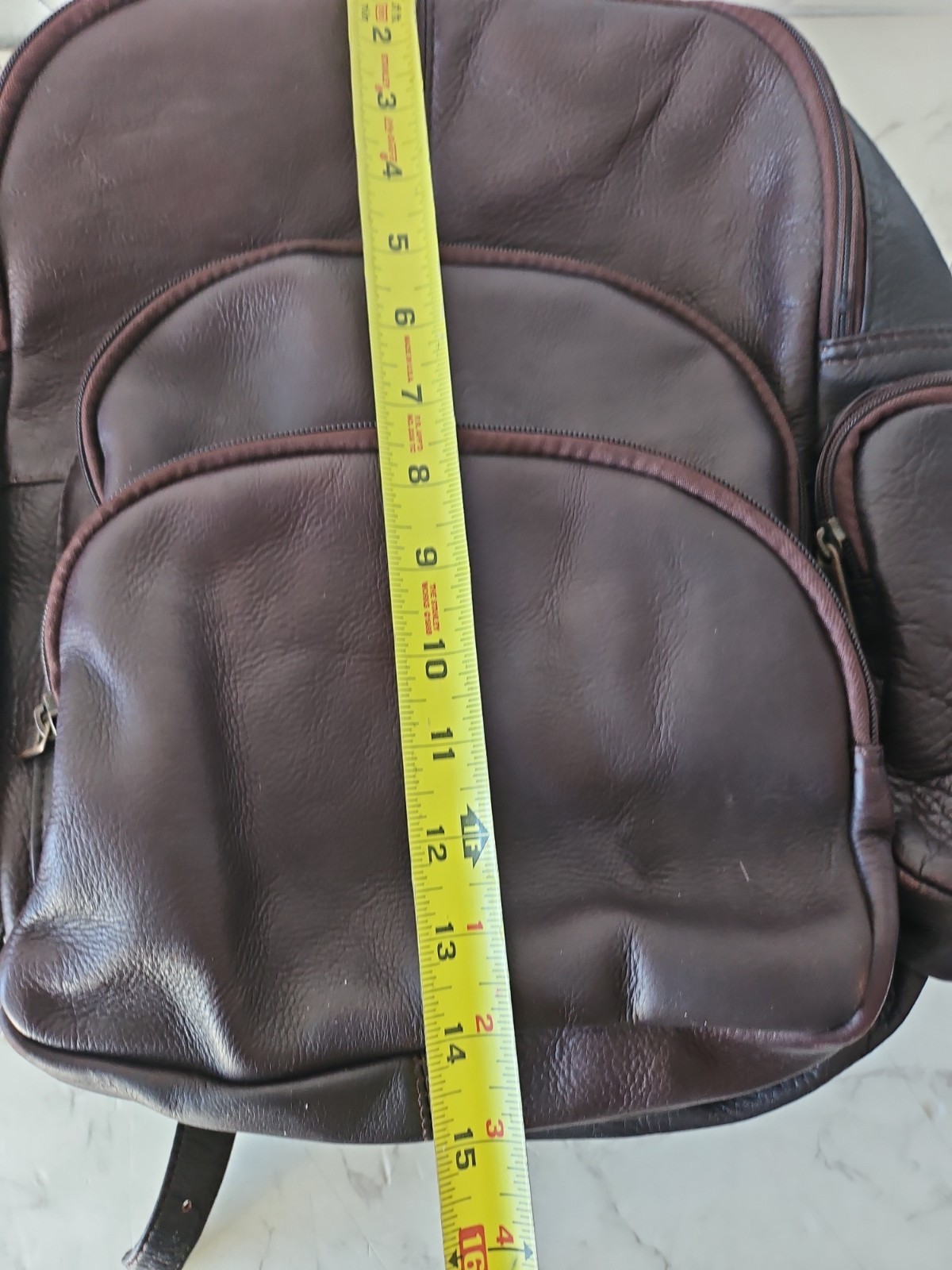 Vtg Piel Soft Leather Backpack Y2k Minimalist Made In Columbia Travel Day Bag