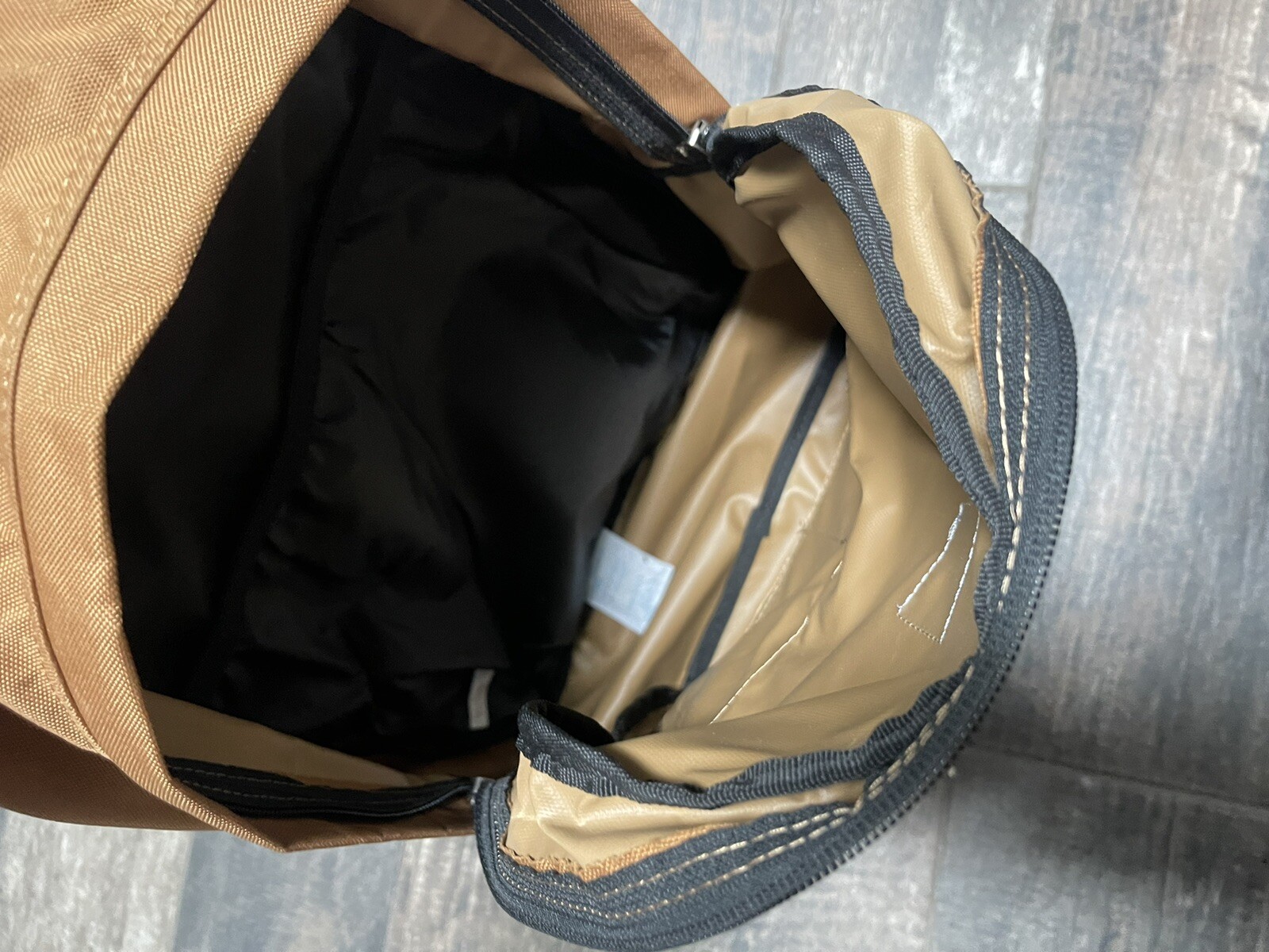 Carhartt Canvas Trade Backpack Back Pack Book Bag Laptop Blue Badge Patch